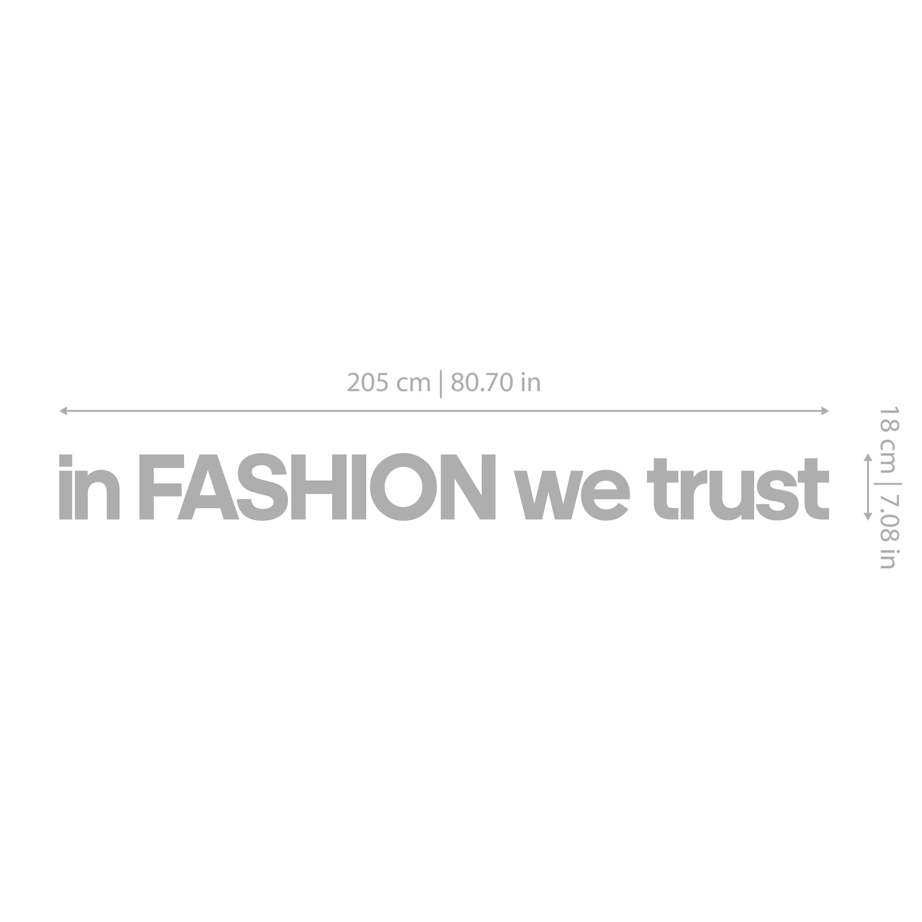 In Fashion We Trust, Fashion Wall Art, Teen Bedroom Decor, 3D letters, Fashion Wall Decor, SKU:FTRU-2