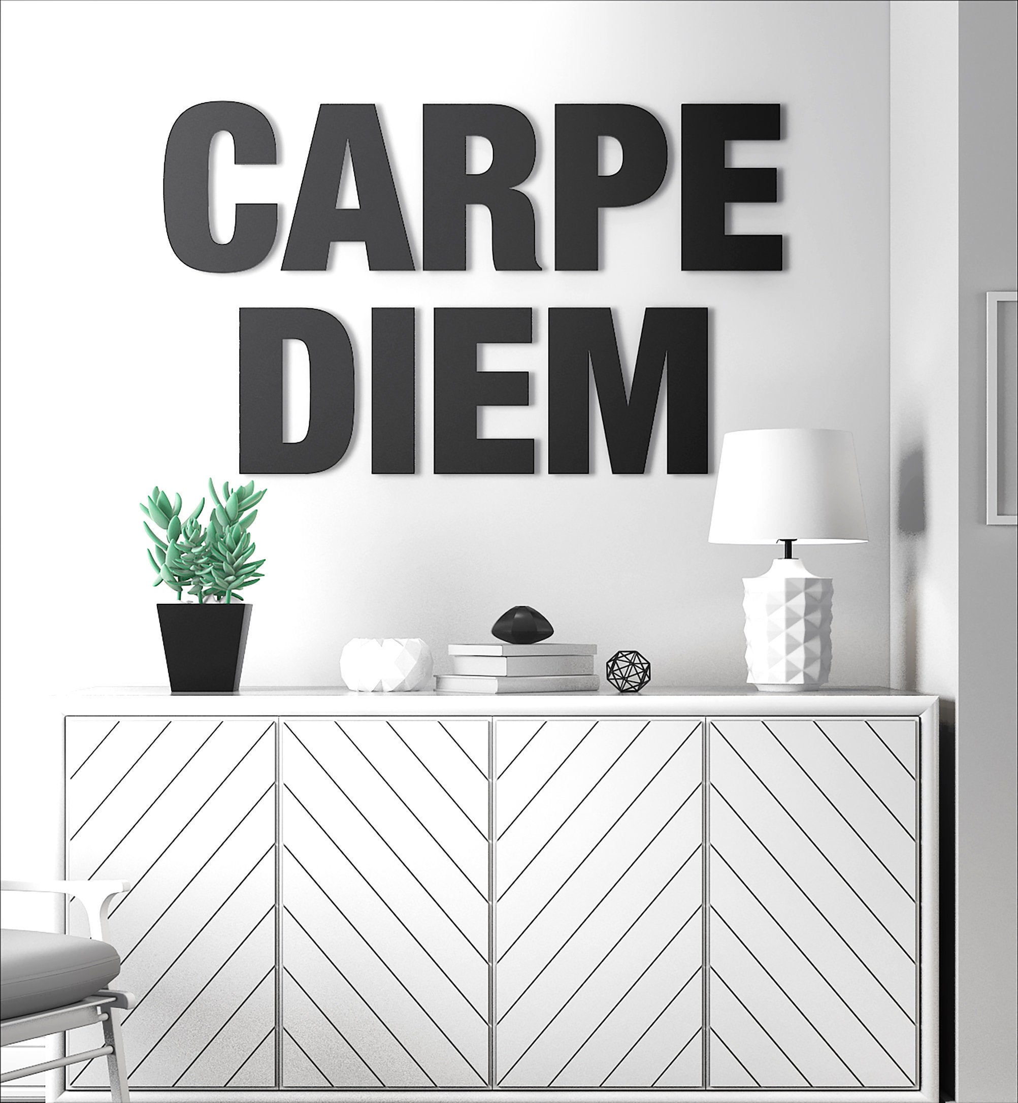 Carpe Diem Sign - Wall Art Piece - 3D letters - Wall Decor - Office Decor - SKU: CARP-0