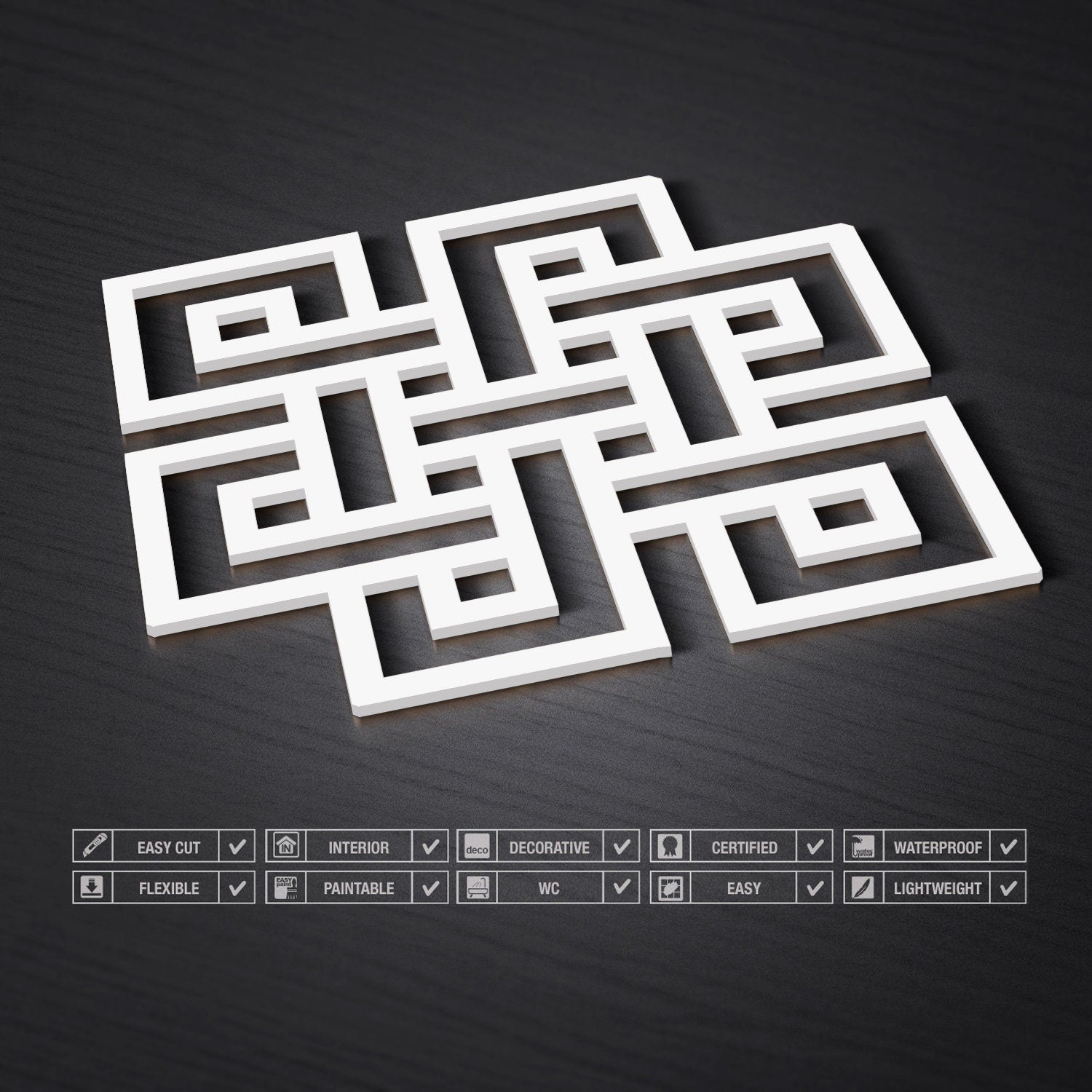 Endless Knot - 3D Wall Decor - Gift for Home - Buddhism Eternal Knot - Spiritual Art - SKU:KNOT-1