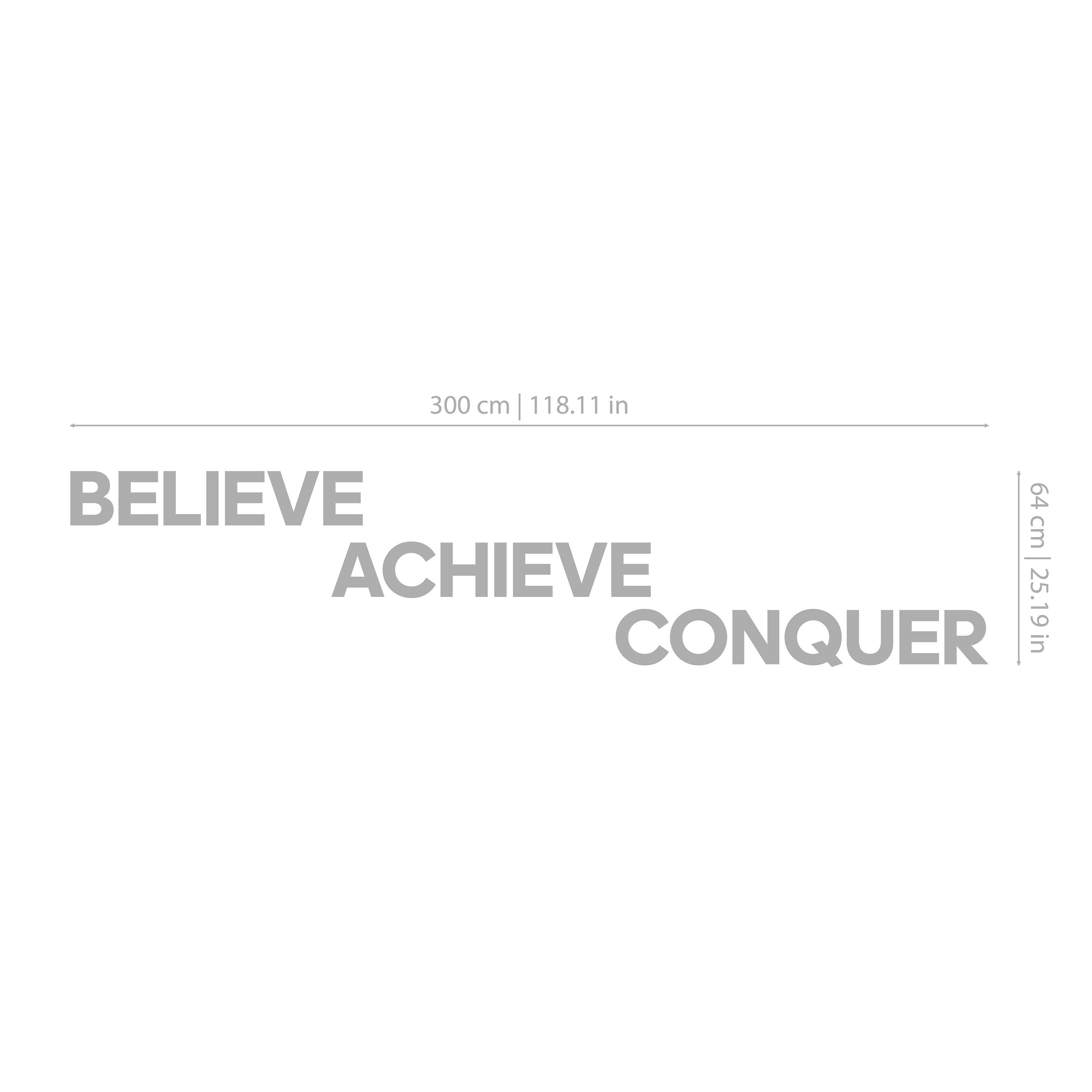 Believe, Achieve, Conquer - Home Gym - Gym Decor - Fitness Decor - Wall Decor - SKU:BACR-1