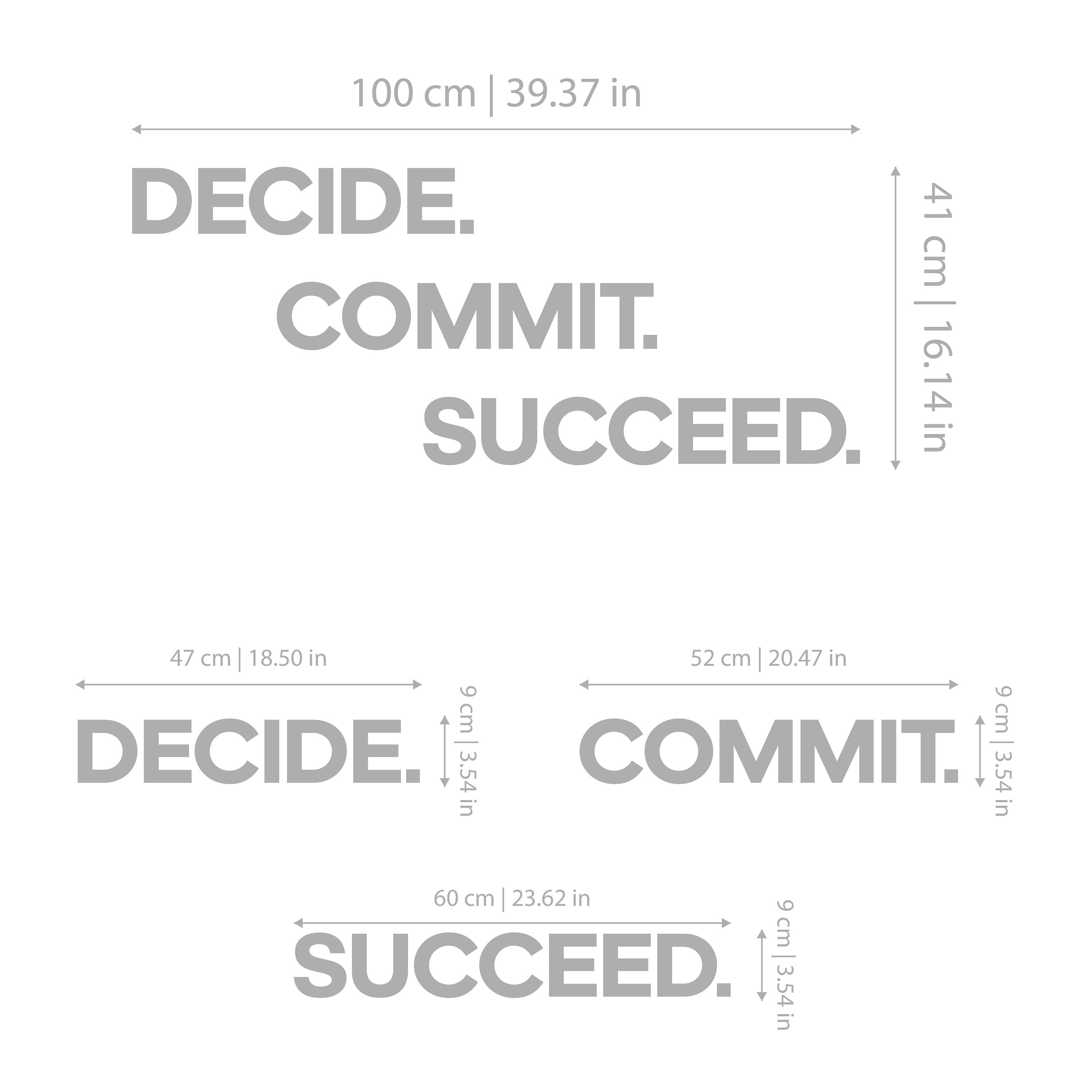 Home Gym Sign - Decide . Commit. Succeed. - SKU:DCSD-1