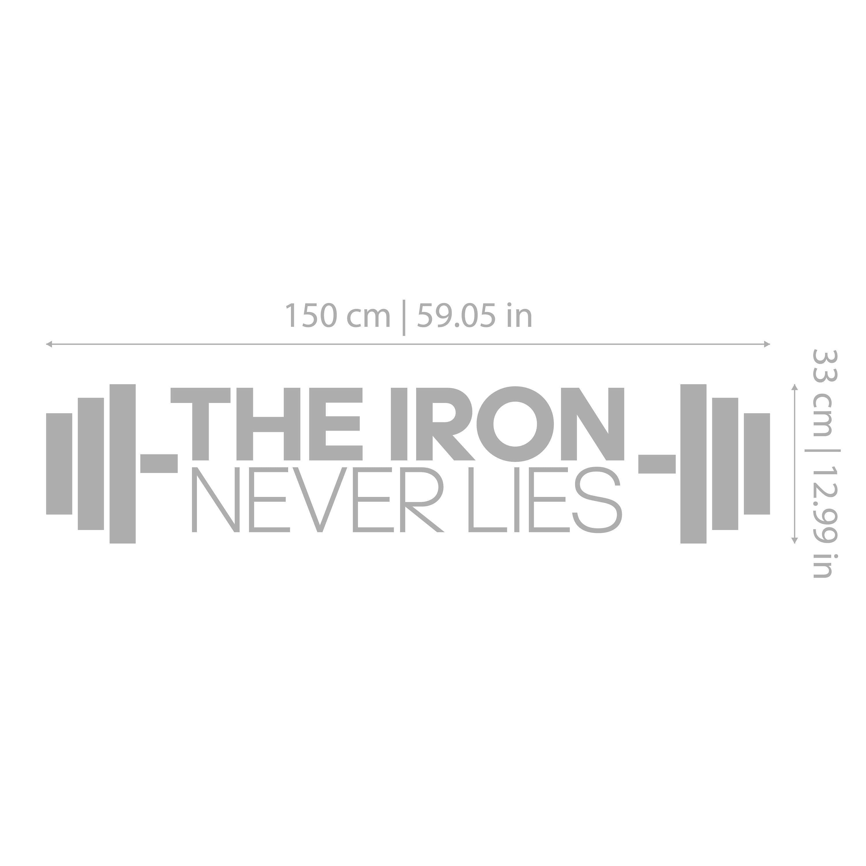 Gym Sign | The Iron Never Lies Home Gym Sign |  Gym Quote Sign | Home Gym Sign | Cross Fit Sign - SKU:IRON-1