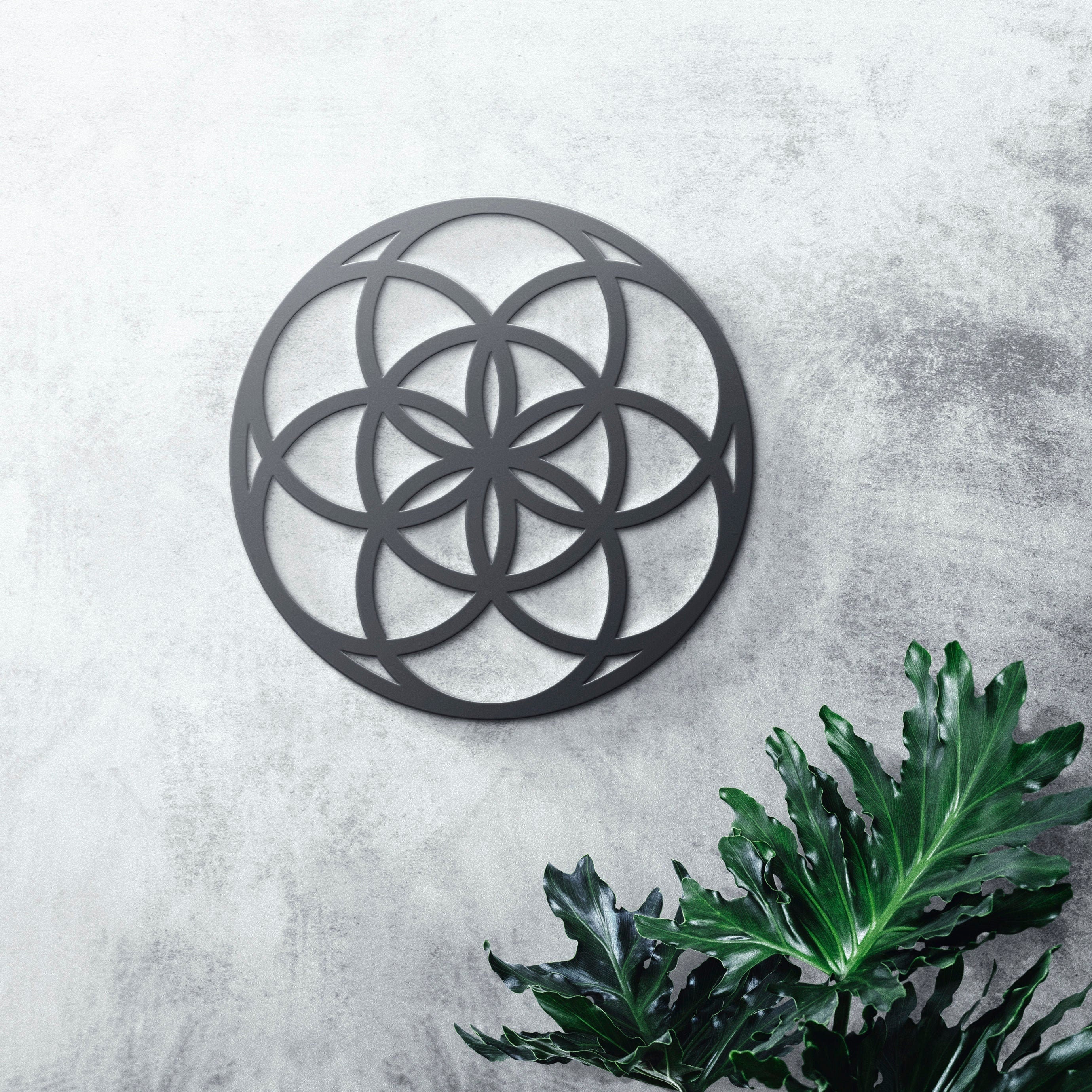 Seed of Life Wall Art  - Wall Decoration - Sacred Geometry Home Décor - 3D - PVC - SKU:SEED-0