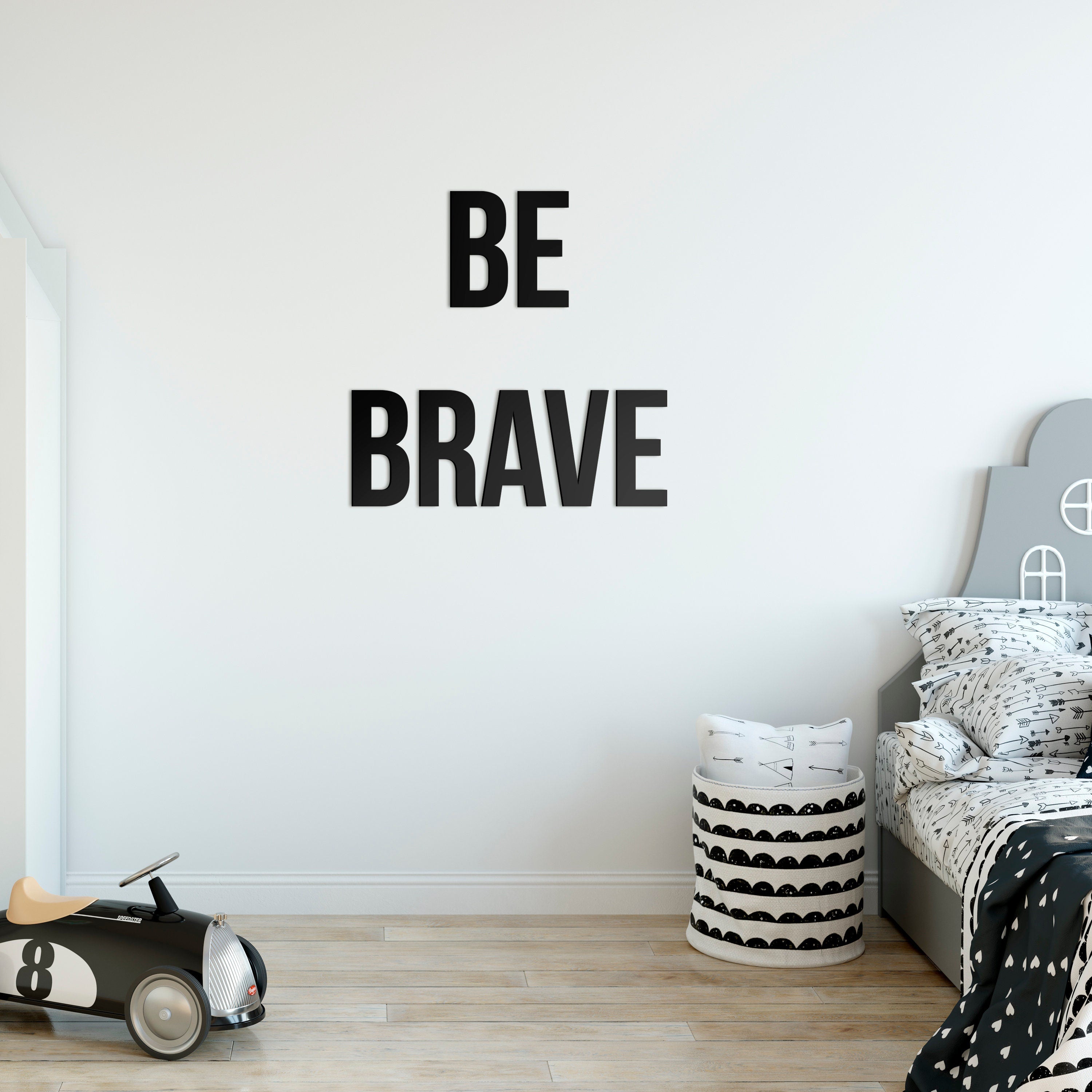 Be Brave Sign - Block Letters - 3D letters - Quote Art - Wall Decor - Large PVC Letters - SKU: BRAVE-1