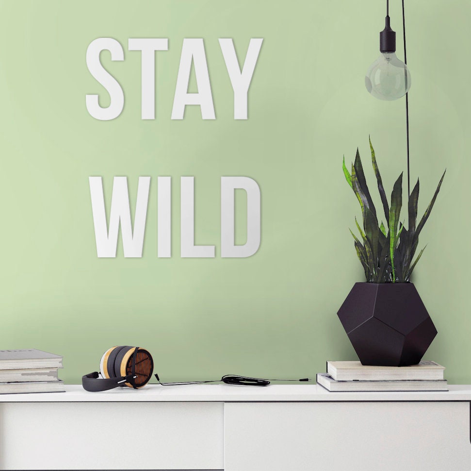 Stay Wild Sign - Nursery - 3D letters - Wall Art - Wall Decor - Bedroom Decor - SKU: STWI-1