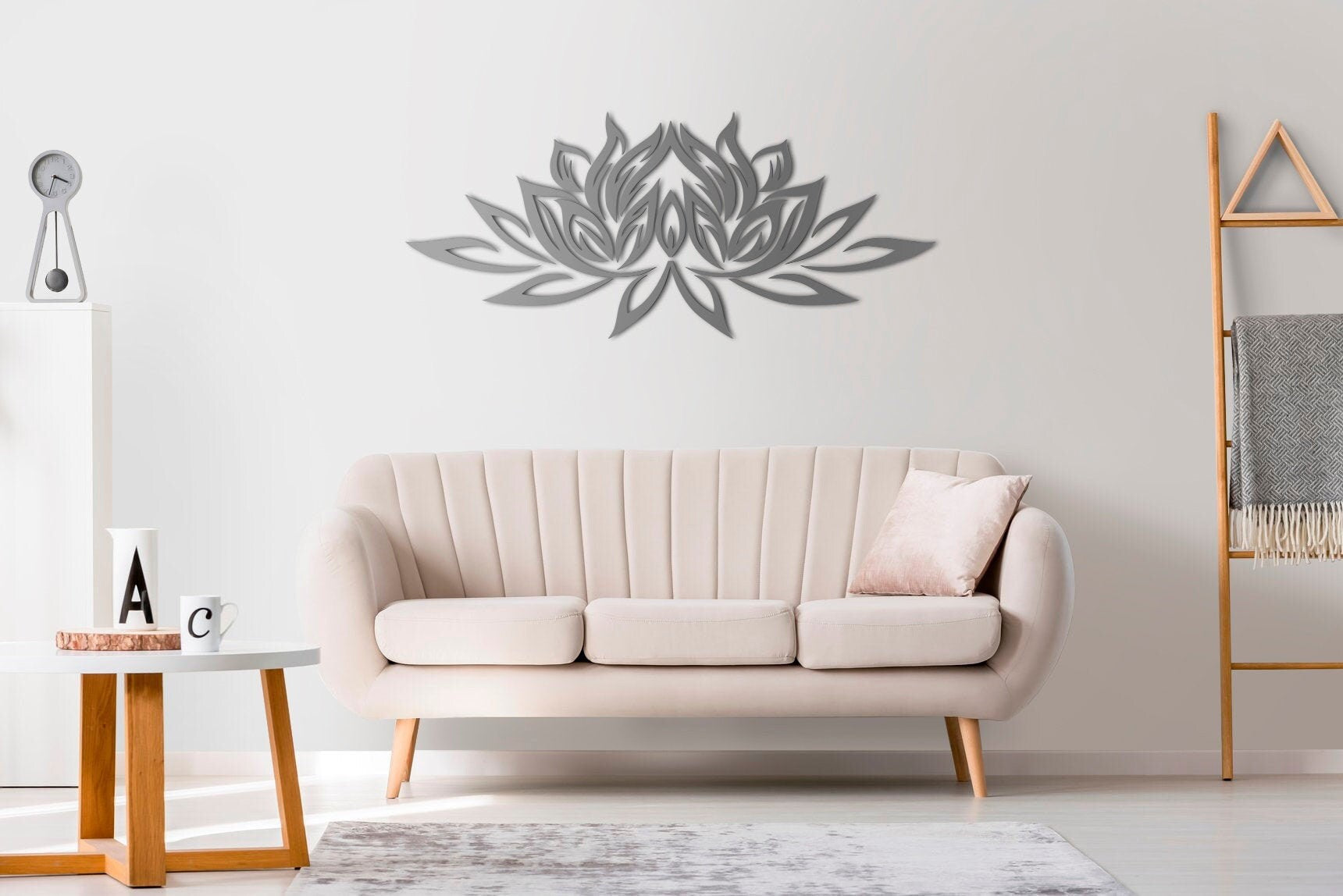 Lotus Flower Wall Art - Yoga Sign - 3D Wall Decor - SKU: LOTU-1