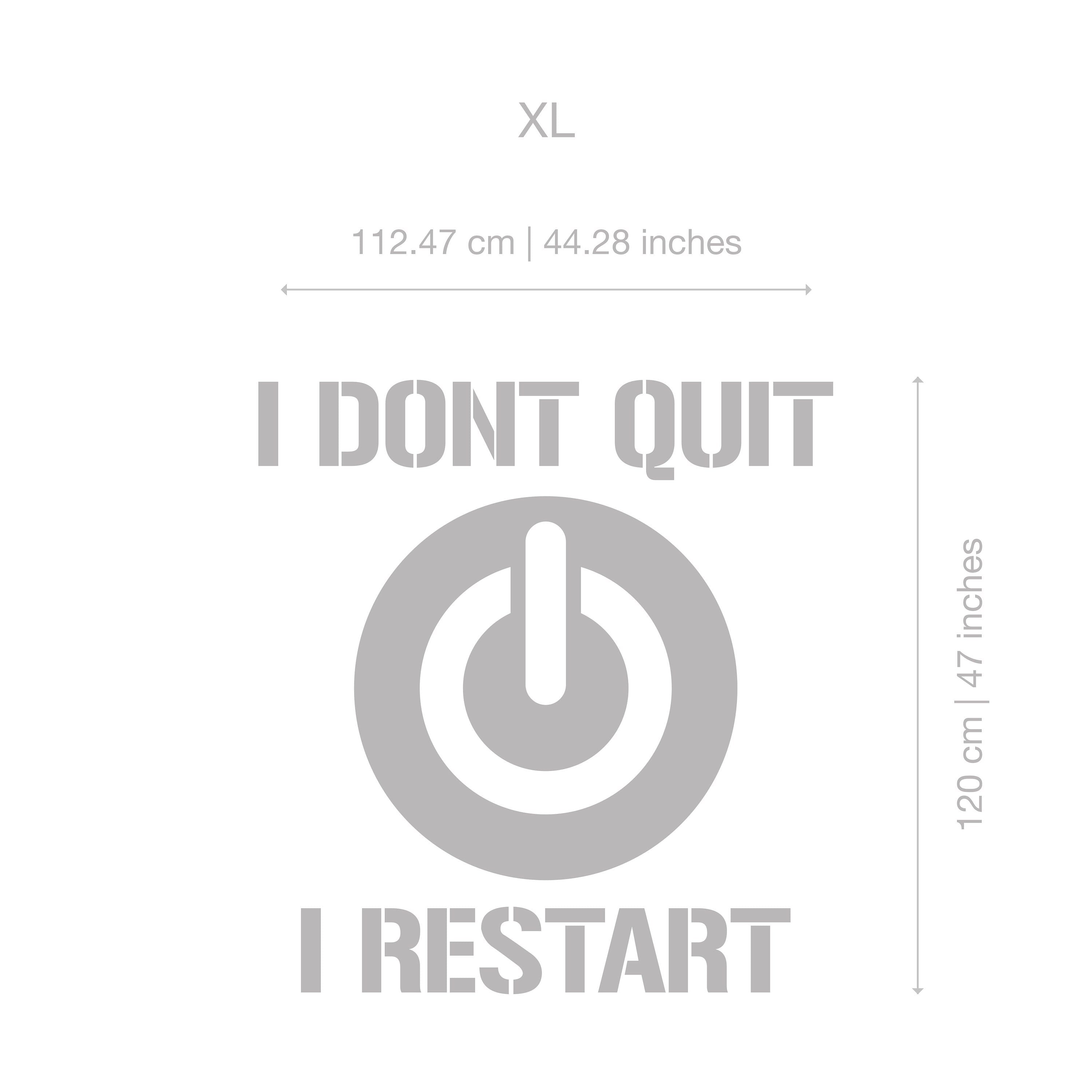 I dont quit I restart - Gamers - Gaming Decor - Gaming Wall Decal - Video Game Lovers - SKU: DQRT-3