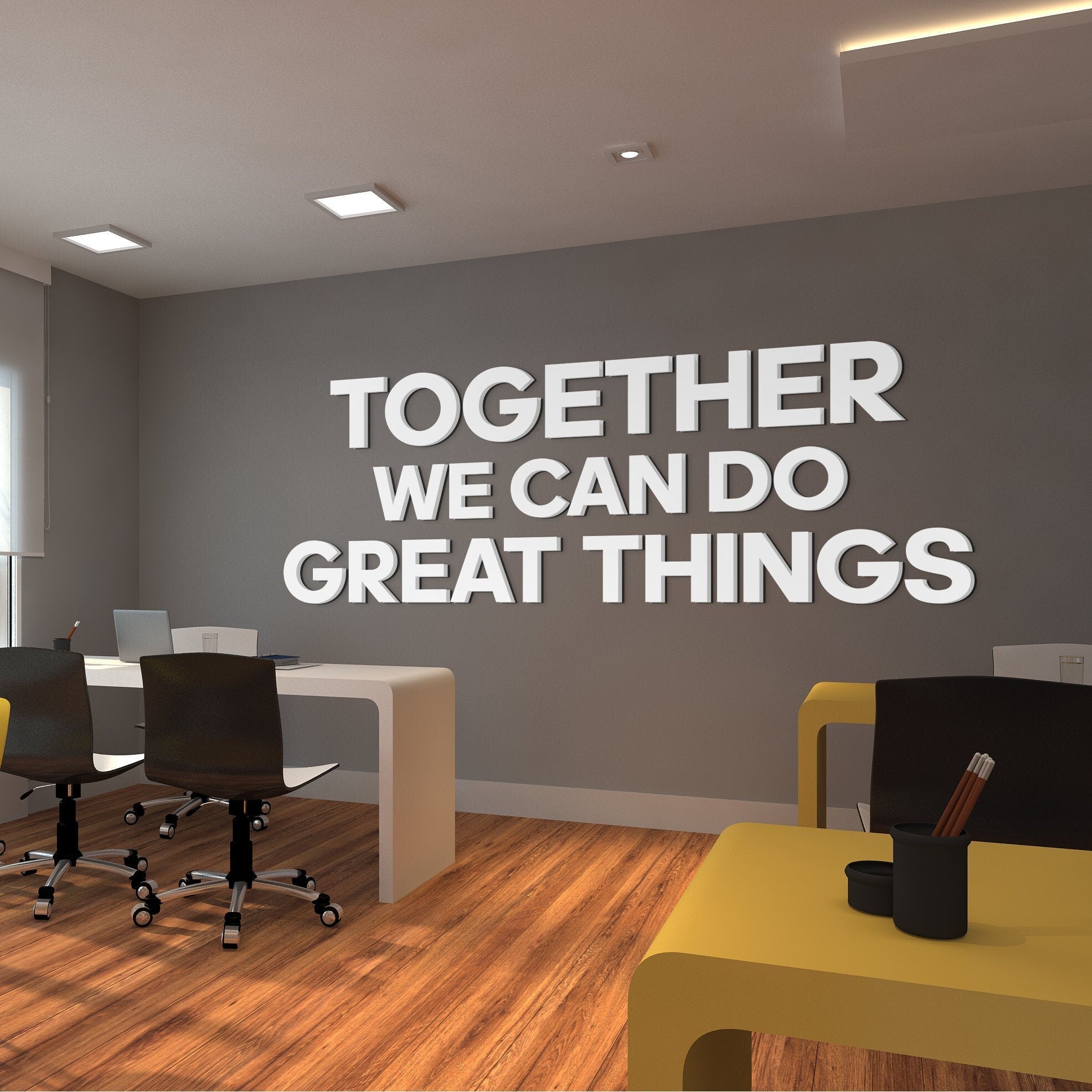 Office Decor Quote /  Teamwork Quote /  Business Decor Office Quote Sign  - SKU:TGT3D-0