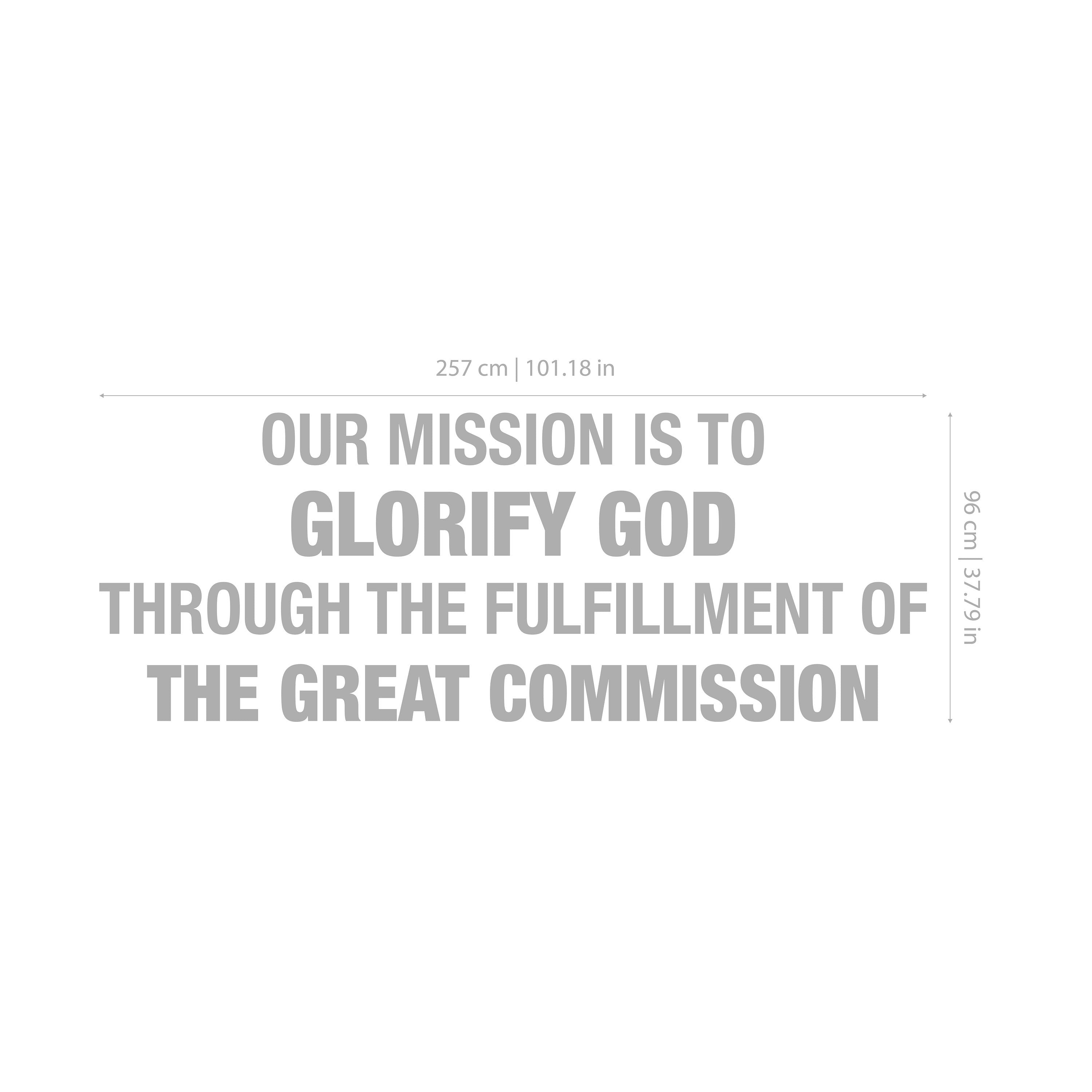 Glorify God - Our Mission - 3D Quotes - Wall Art - Home Decor - Inspirational - Motivational - SKU:GOD-1