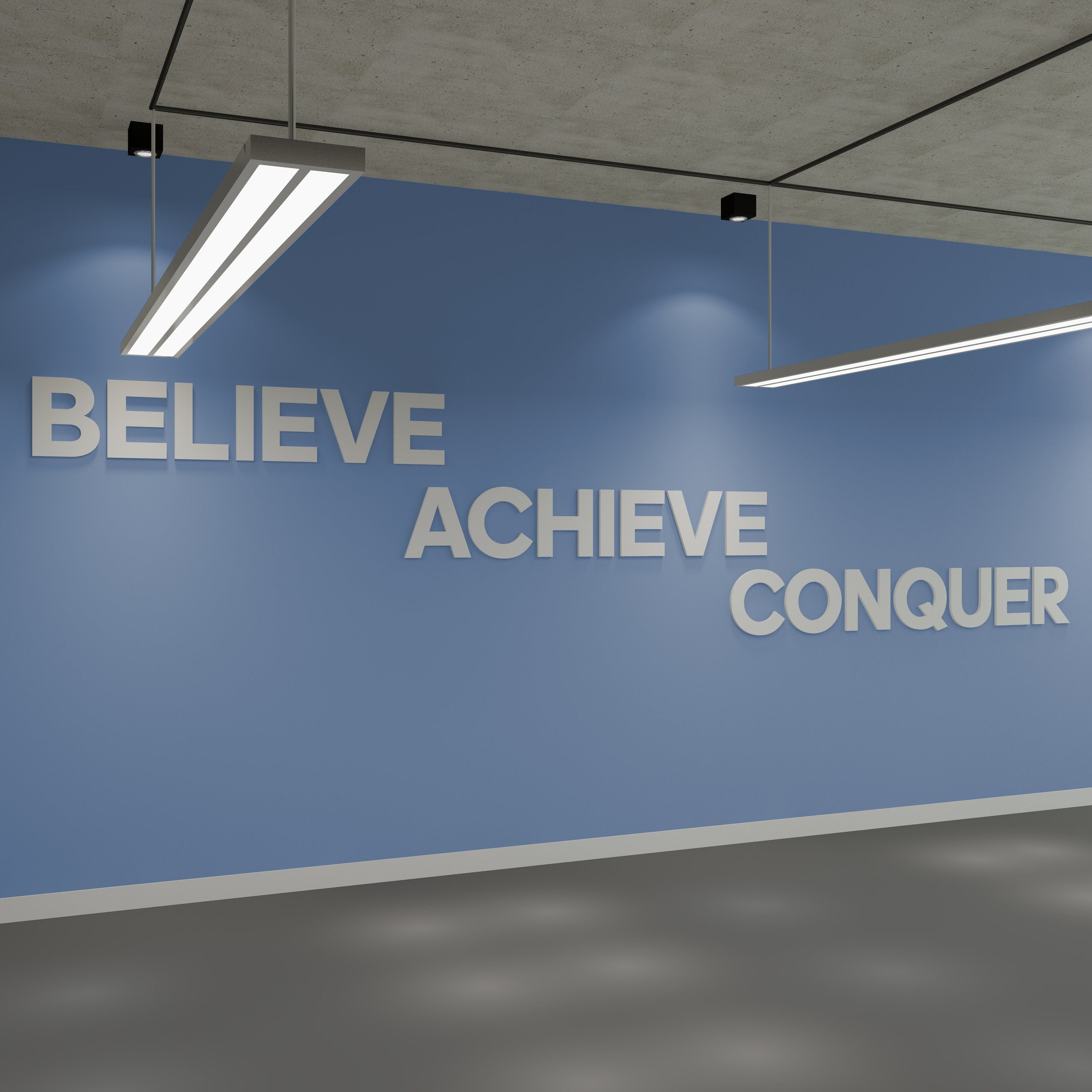 Believe, Achieve, Conquer - Home Gym - Gym Decor - Fitness Decor - Wall Decor - SKU:BACR-0