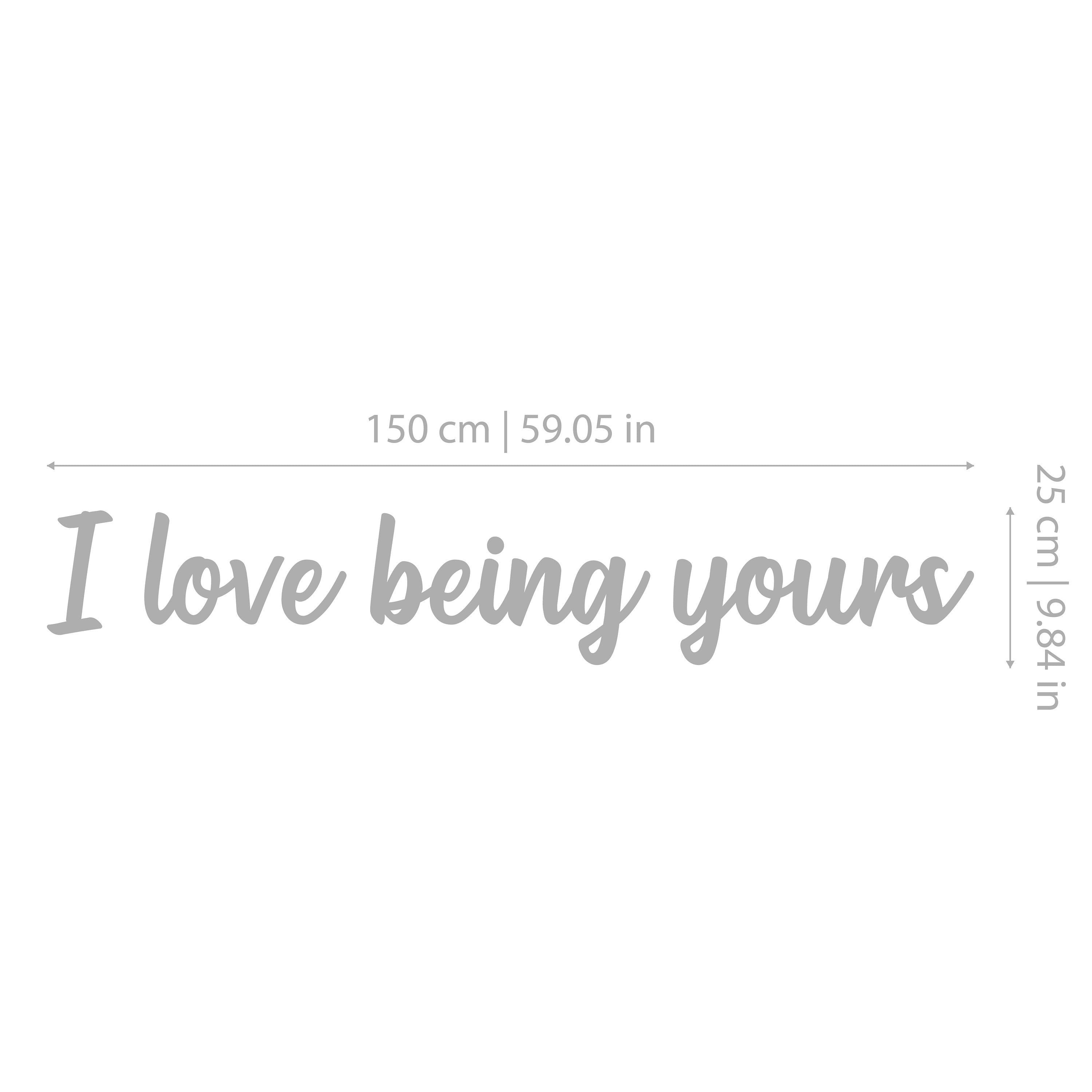 Headboard Sign - I love being yours - romantic sign for couples, above the bed master bedroom decor, love quote- SKU:ILBY-2