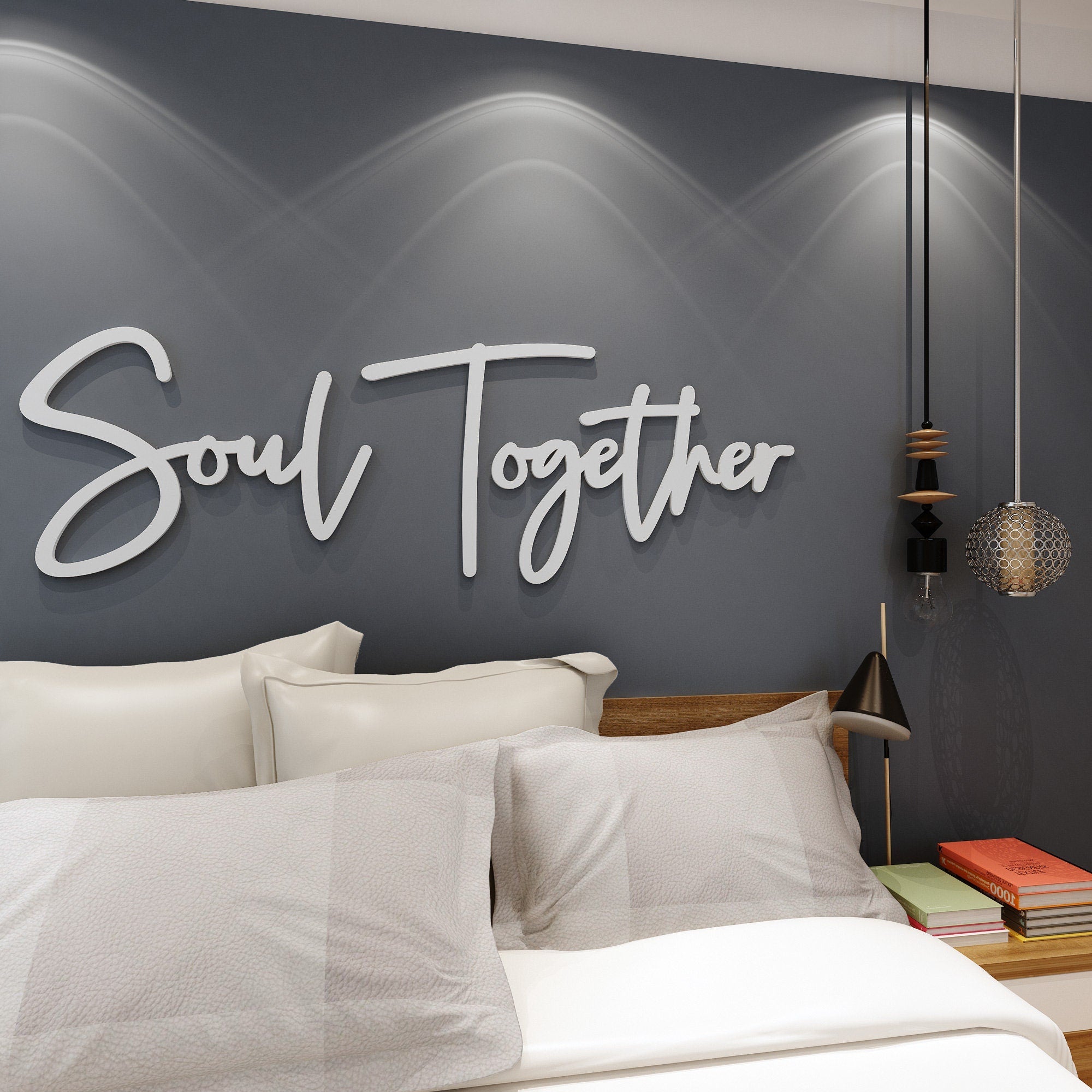 Soul Together | master bedroom wall decor | master bedroom signs | sign for master bedroom | together sign - SKU:SOUL-0