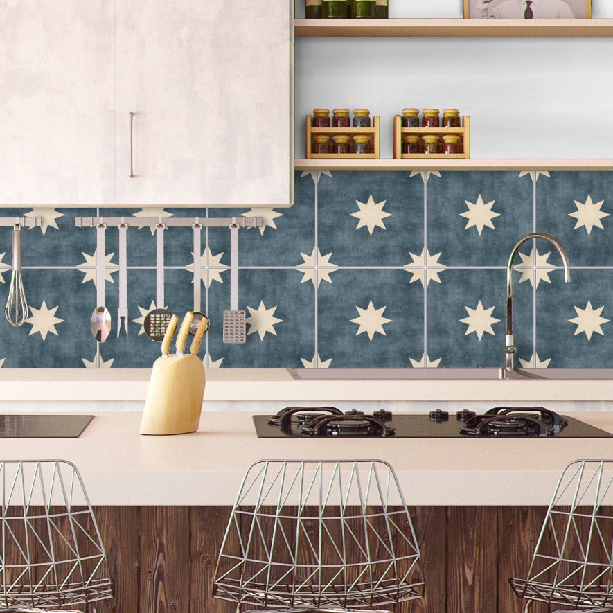 Stars Backsplash Decals - Vinyl Self Adhesive - Crédence adhésive - Kitchen Wall Decals - SKU:RT43-0