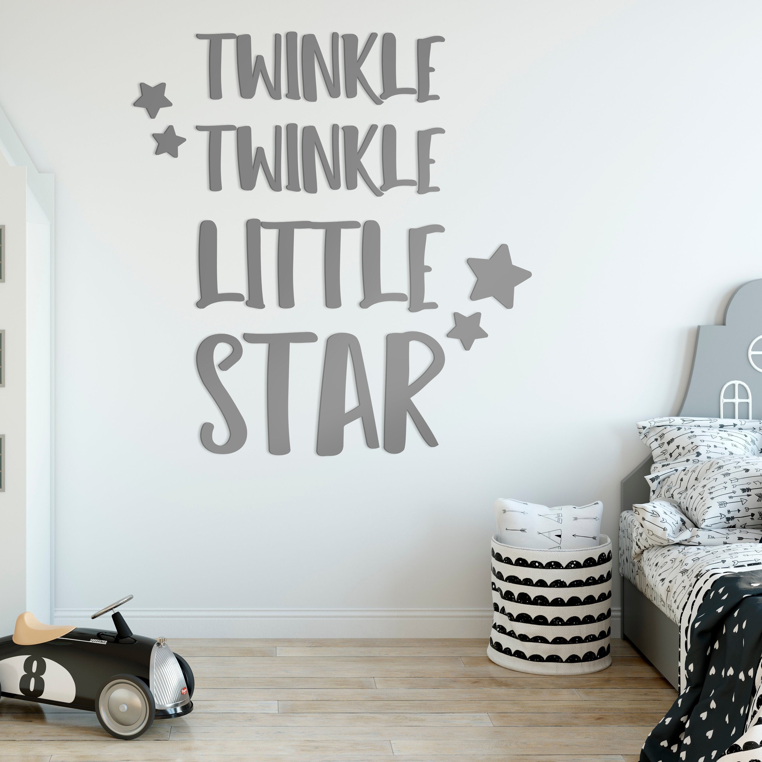 Twinkle Twinkle Little Star - Wall Art - Kids Room - Kids Stars - Bedroom - Nursery - Baby Room - Wall Decor - Home Style -SKU: TWIN-0