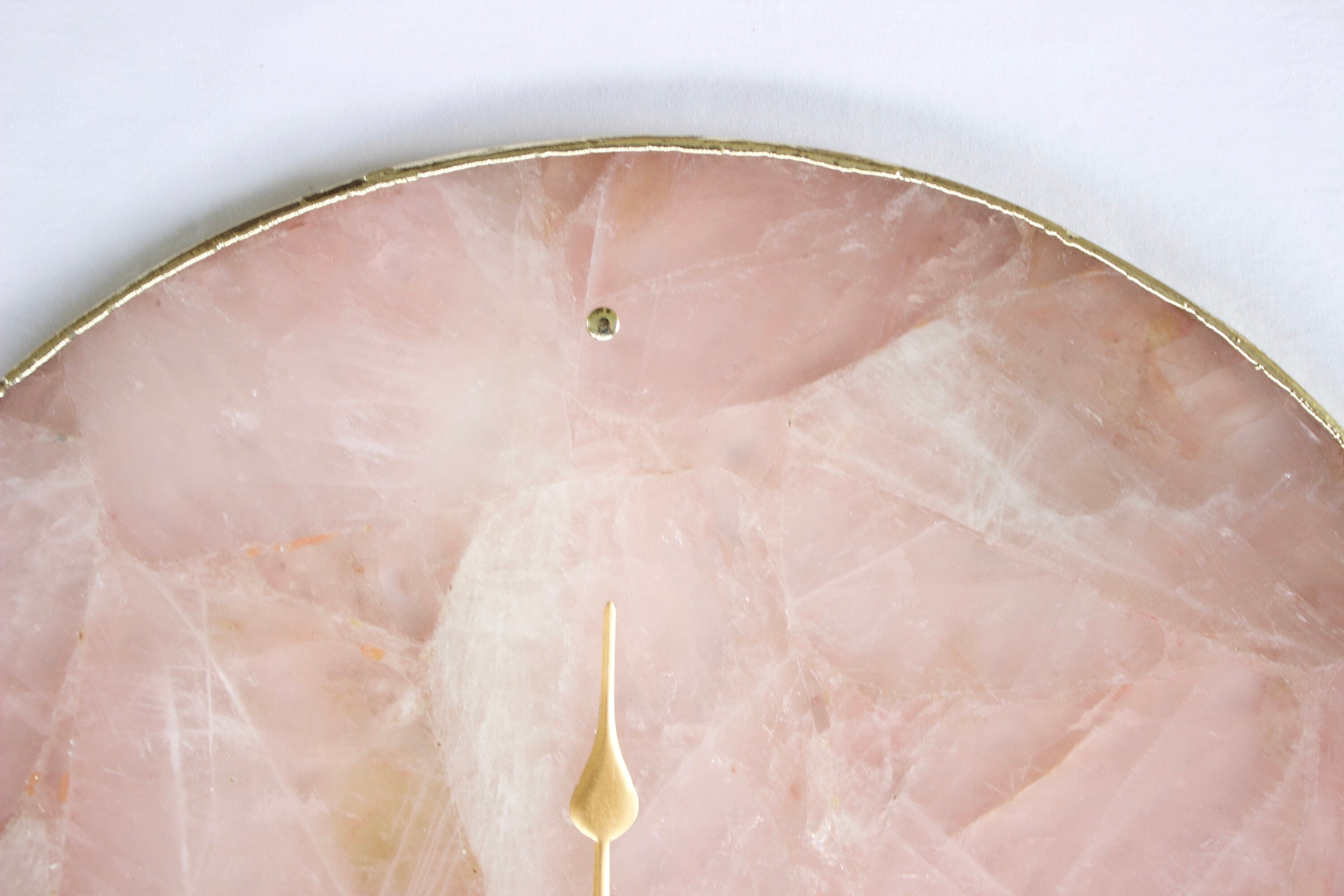 Rose Quartz Agate Wall Clock | Circular-3