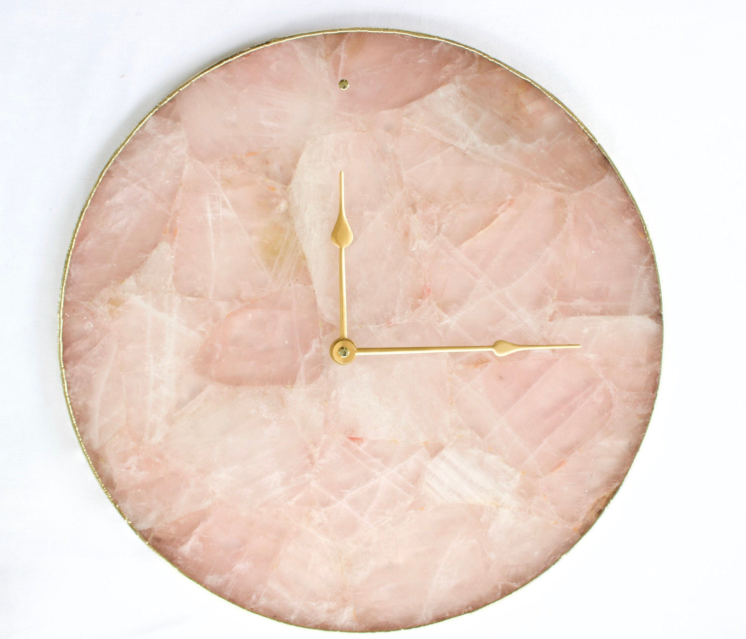 Rose Quartz Agate Wall Clock | Circular-0