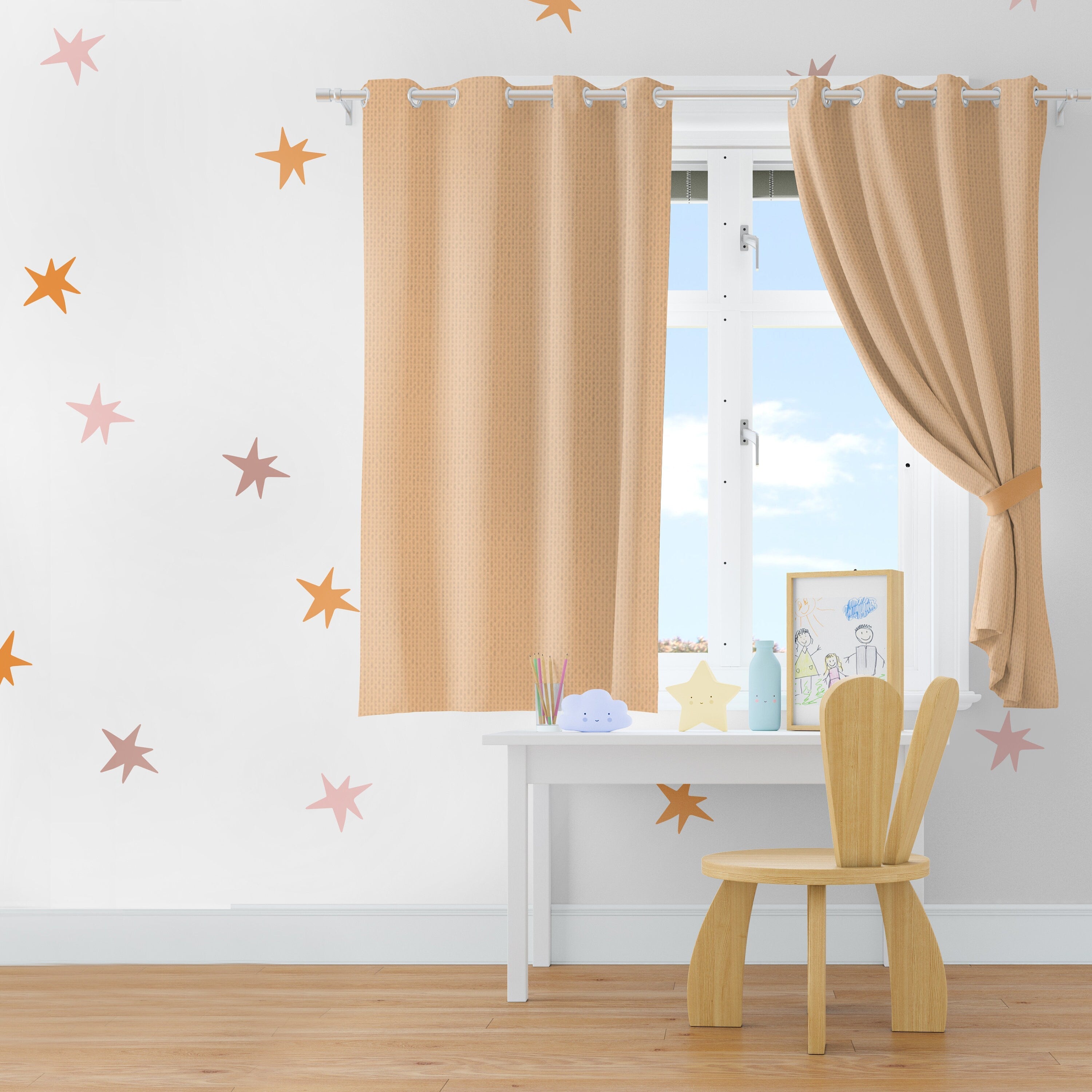 Stars Wall Decals, Nursery Wall Decals,  Childrens Bedroom Decoration, Peel and Stick, 54 Stars, SKU:STPR-1