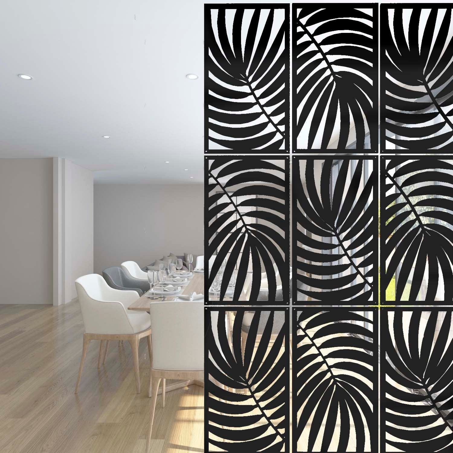 Palm Leaf Room Divider, Privacy Screens System for decorating walls, Dividing rooms, Offices, Shops, Room Divider  - SKU:PALMTK-1