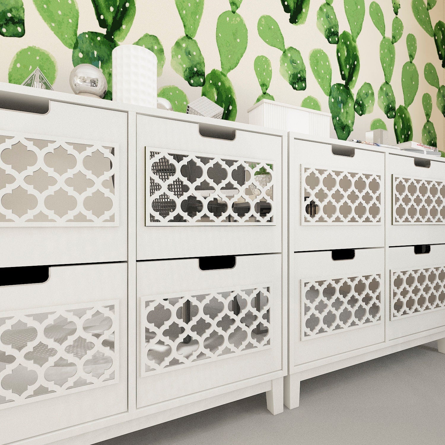 Trellis Pattern, Furniture Appliques, Ställ Shoe Cabinet Compatible, Glam Decor, Mirrored Furniture, Shoe Storage, SKU: TRSTALLMI-0