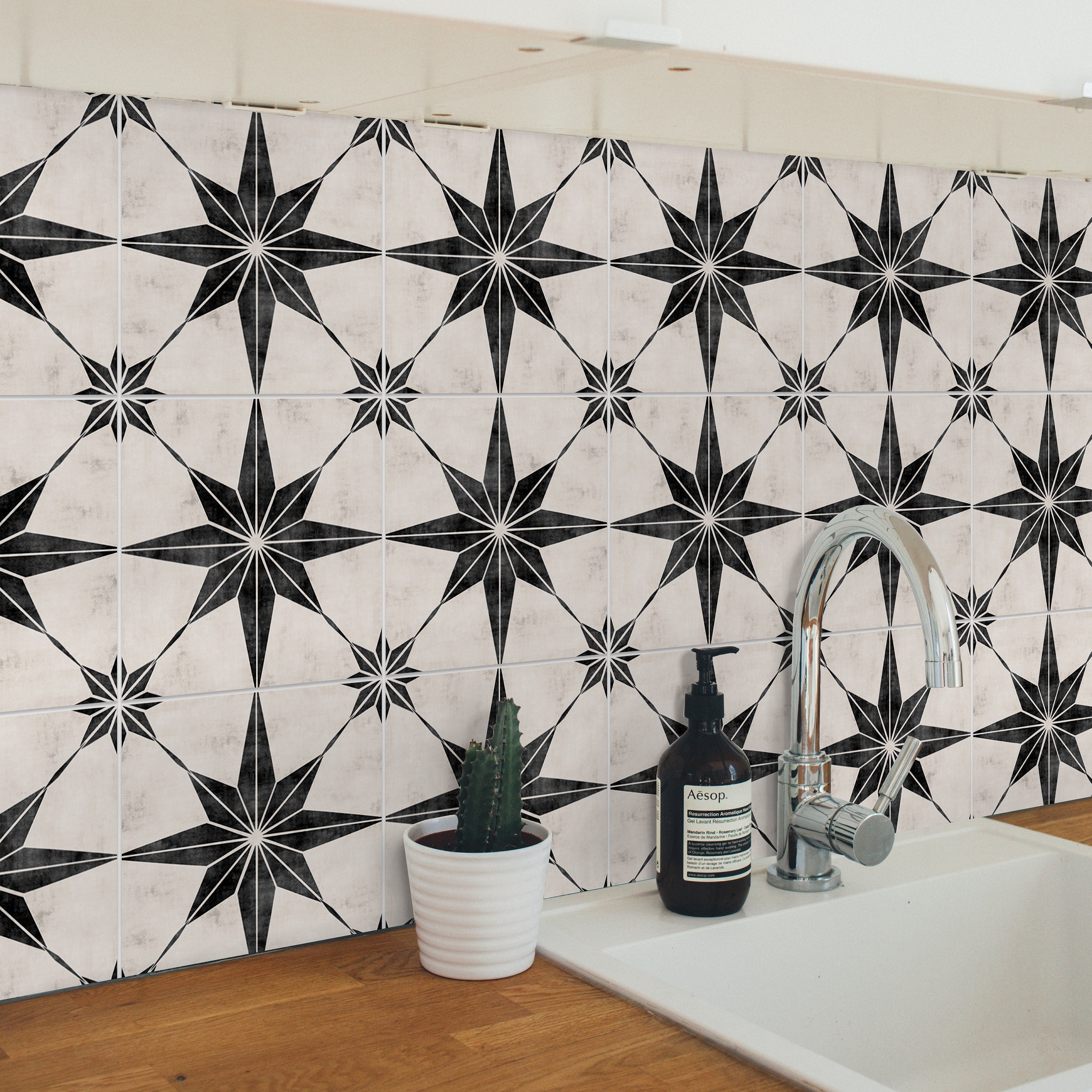 Crédence adhésive Star- Waterproof - Crédence adhésive - Kitchen Backsplash Peel and Stick in Roll - SKU:RT40-2