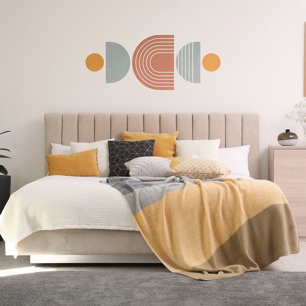 Abstract Wall Decal, Boho Color Block Wall Decals, Color Blocking, Geometric Wall Decor, Removable Wall Sticker - SKU:ABSBC-0