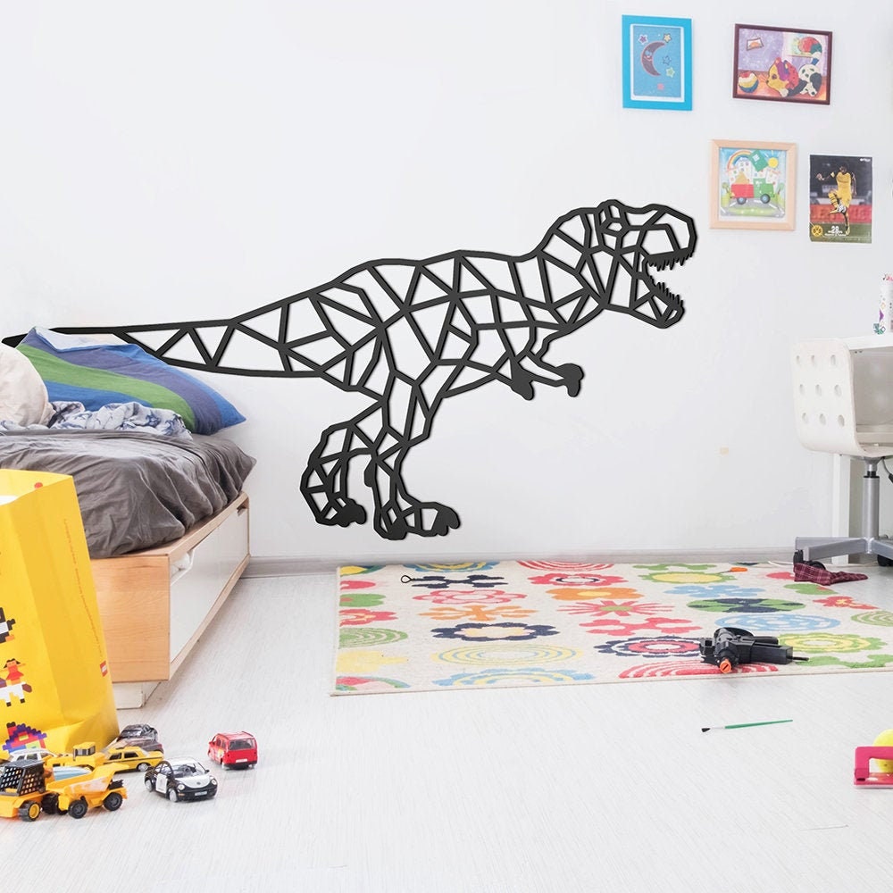 Geometric Dinosaur Decor, T-Rex, Jurassic World, Animal Geometric, Geometric Wall 3D Art, Dinosaur Bedroom, SKU:GDIN-0