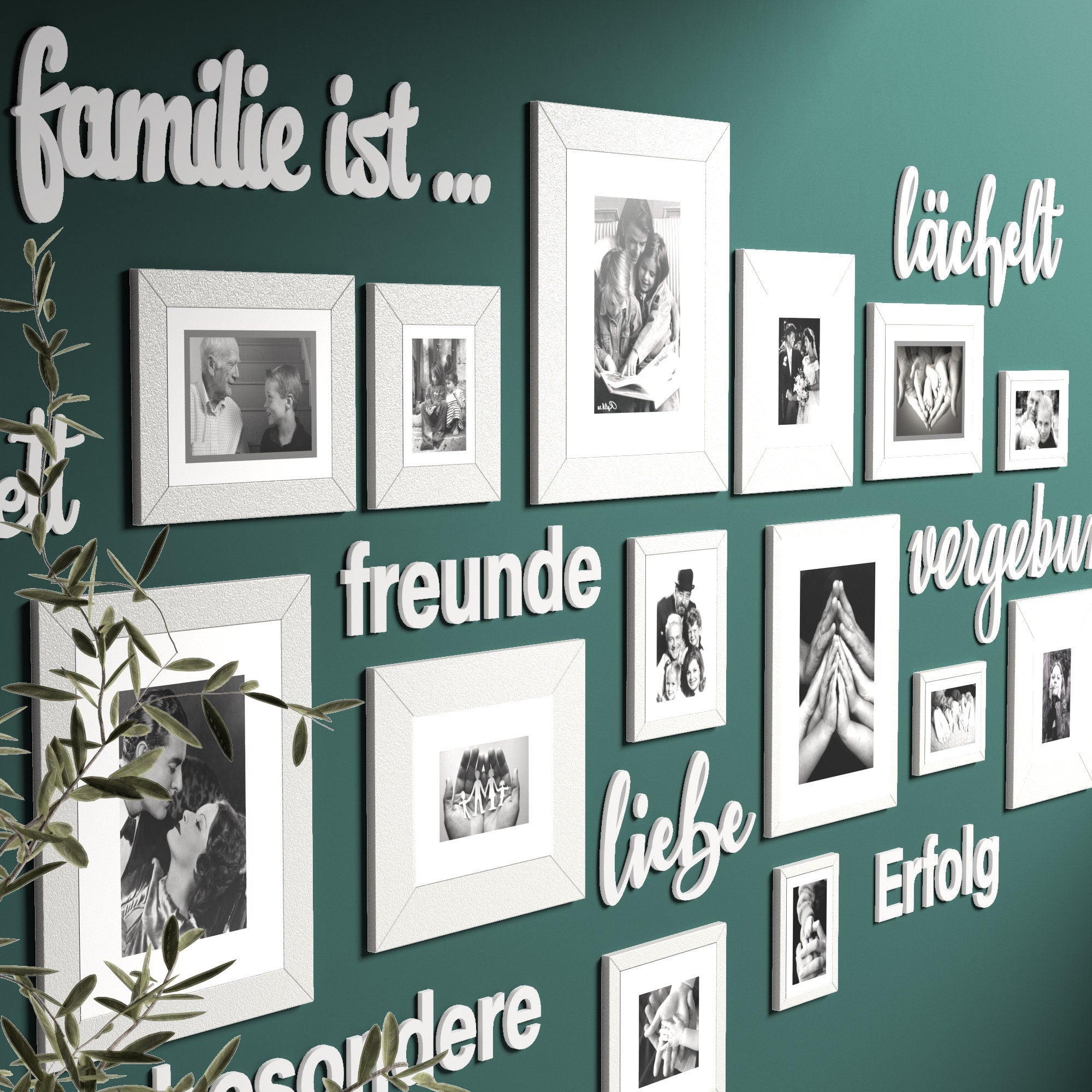 Galerie Wand 3D Zitate, Galerie Wanddeko, Zitat Wandschild, Housewarming Geschenk, eine Galerie Wand zu erstellen - SKU:FAGE-0