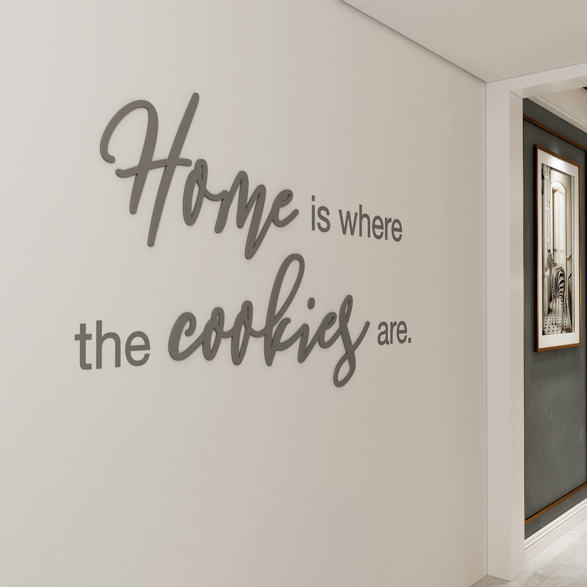 Home is where the cookies are, Kitchen Quotes, Wall Hanging, Housewarming Gift, Kitchen Decor, Home Decor - SKU:HMCK-1