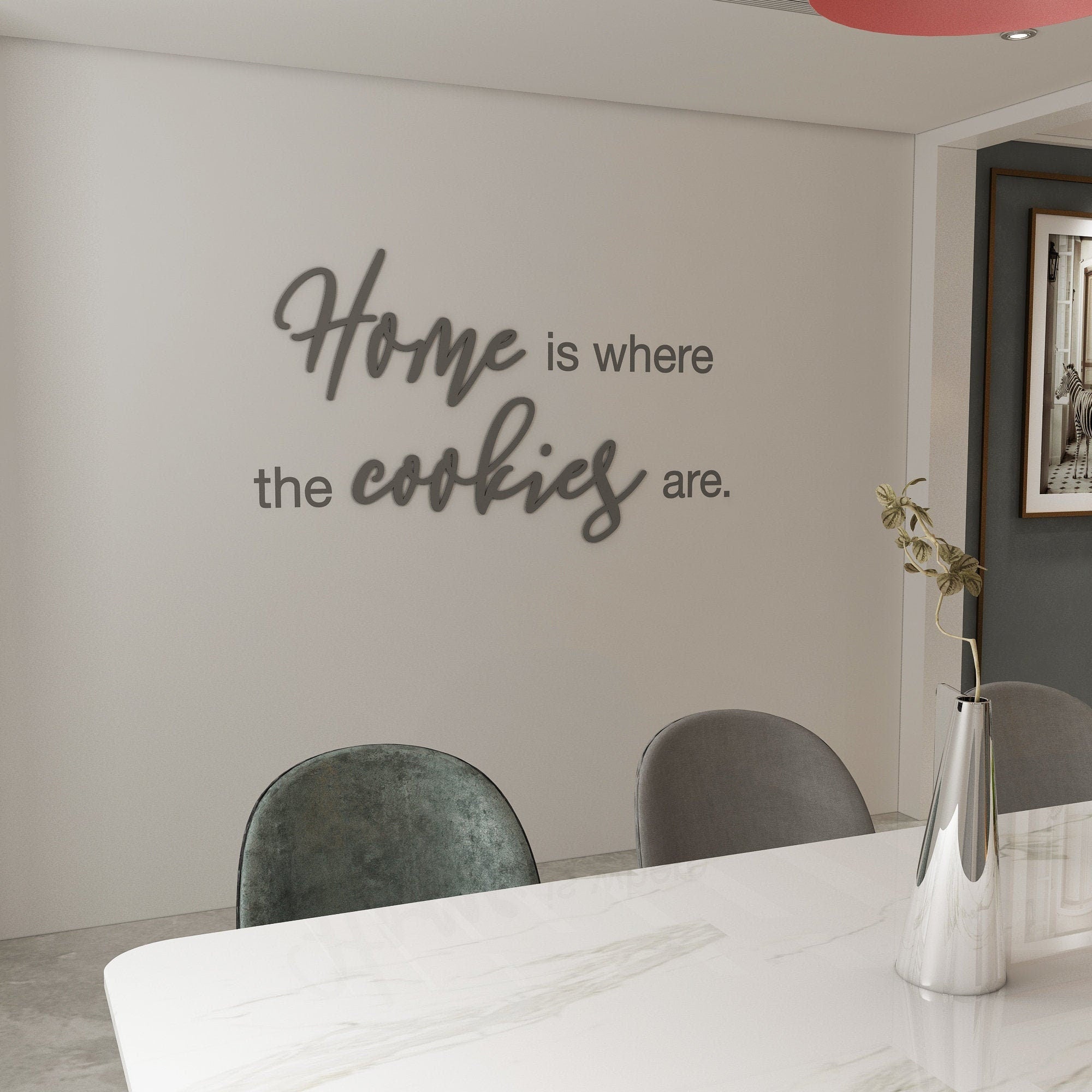 Home is where the cookies are, Kitchen Quotes, Wall Hanging, Housewarming Gift, Kitchen Decor, Home Decor - SKU:HMCK-0