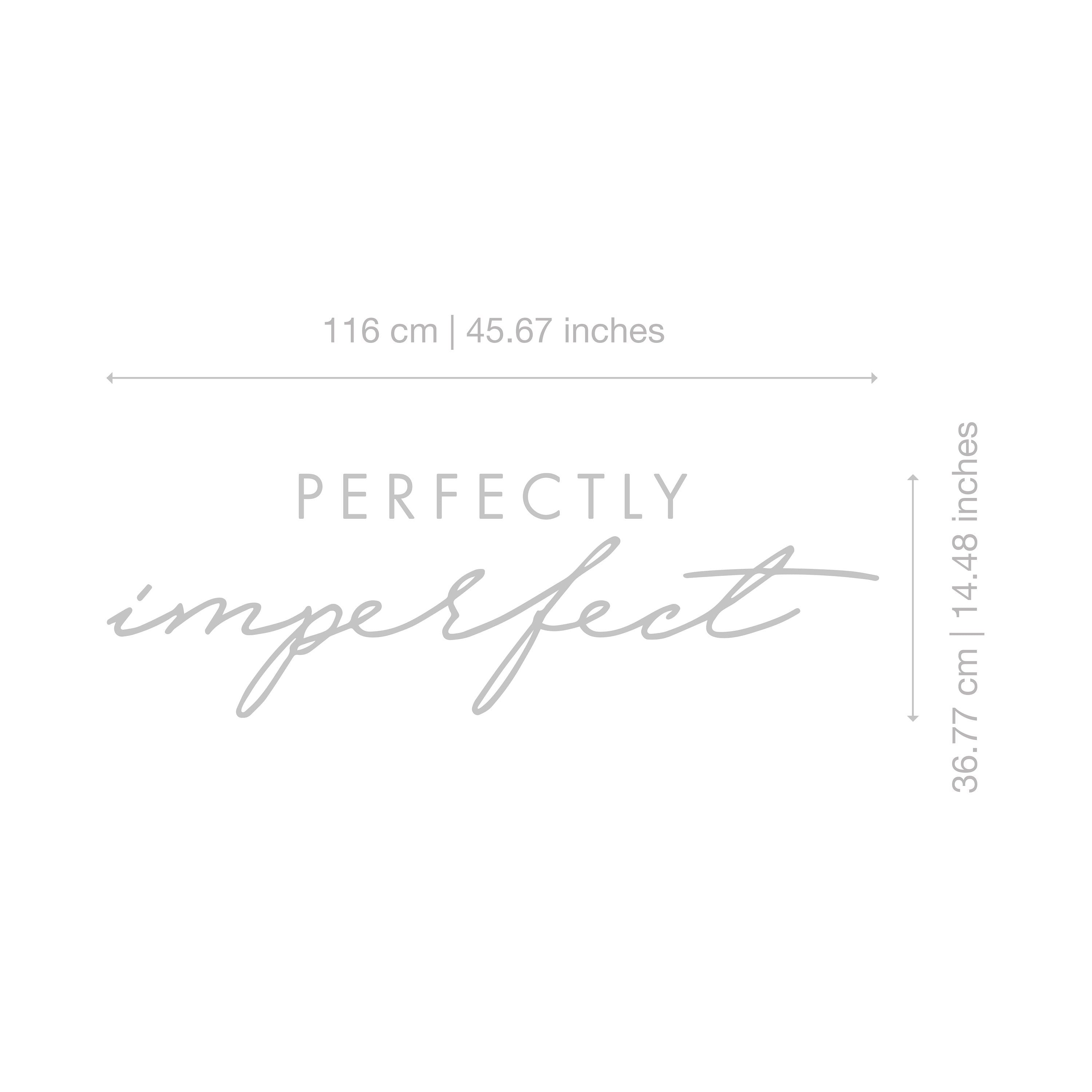 Perfectly Imperfect, Affirmation Wall Decal, Positive Affirmation Vinyl Sticker, Beauty Salon Wall Stickers, Cafe Wall Decor, SKU:PRIM-3