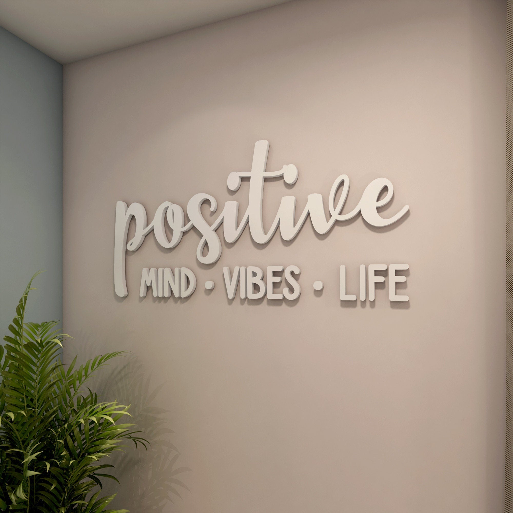 Positive Mind Vibes Life, Inspirational Wall Art, Inspirational Quotes, Office Wall Art, Positive Quote Art, Motivational Decor, SKU:PMVL-3