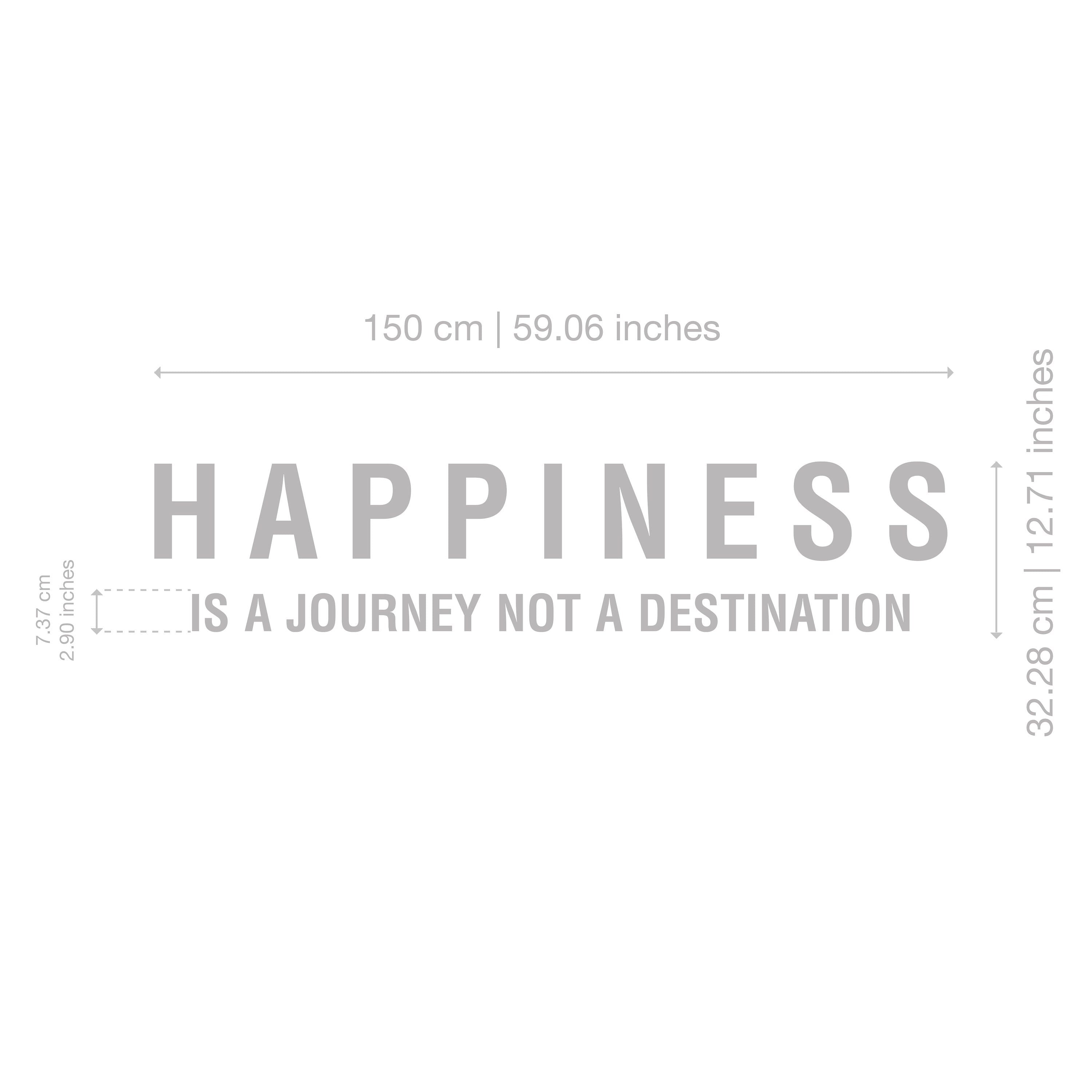 Happiness Is a Journey Not a Destination, Positive Life Quote, Inspirational Wall Words, Happy Inspirational Phrase, SKU:HPIS-2