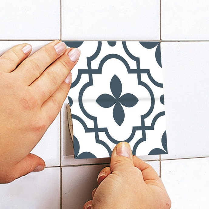 Lisse Tile Stickers, Suitable for Wall and Floor, Waterproof, Vinyl Adhesive Tiles, Crédence Adhésive, Pack of 10, SKU:LISS-3