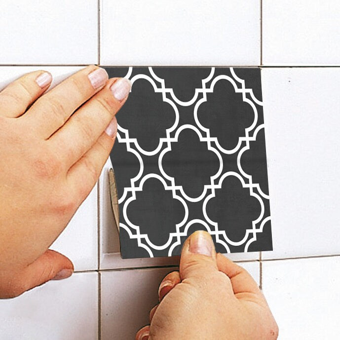 Muscat Tile Stickers, Moroccan Tile Decal, Self Adhesive Mosaics, Bathroom Wall Decor, PACK of 10 - SKU:MUSC-3