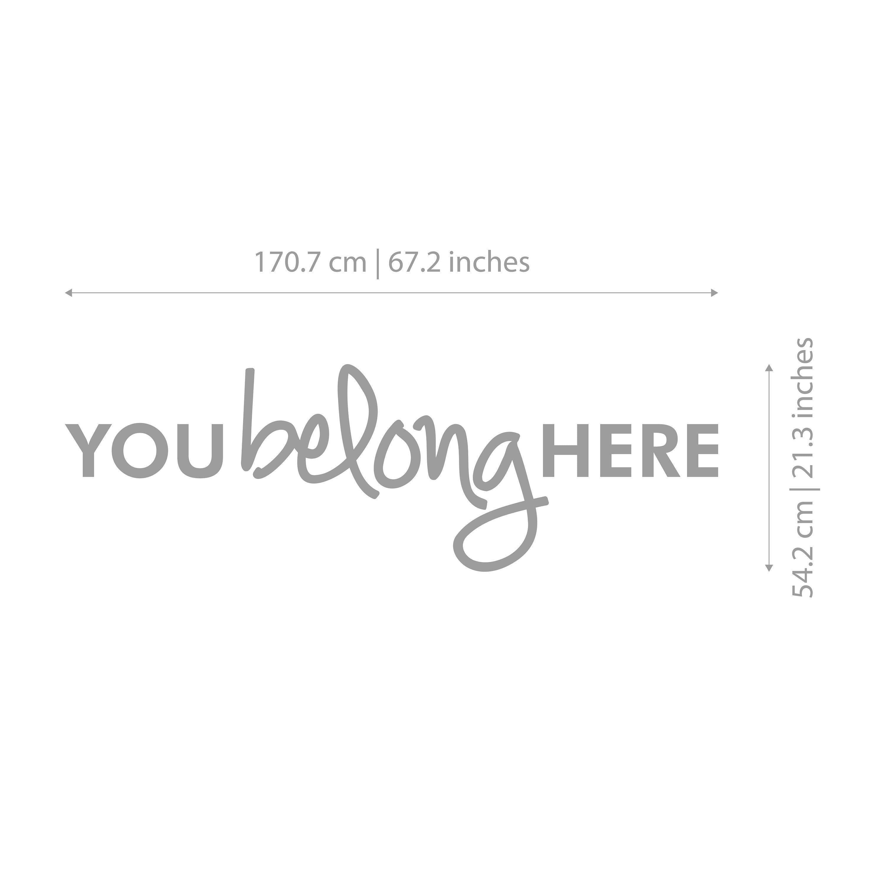 You Belong Here Sign, Classroom Quotes, Motivation Wall Decor, Home Décor, Church Decor, SKU:YBHE-3