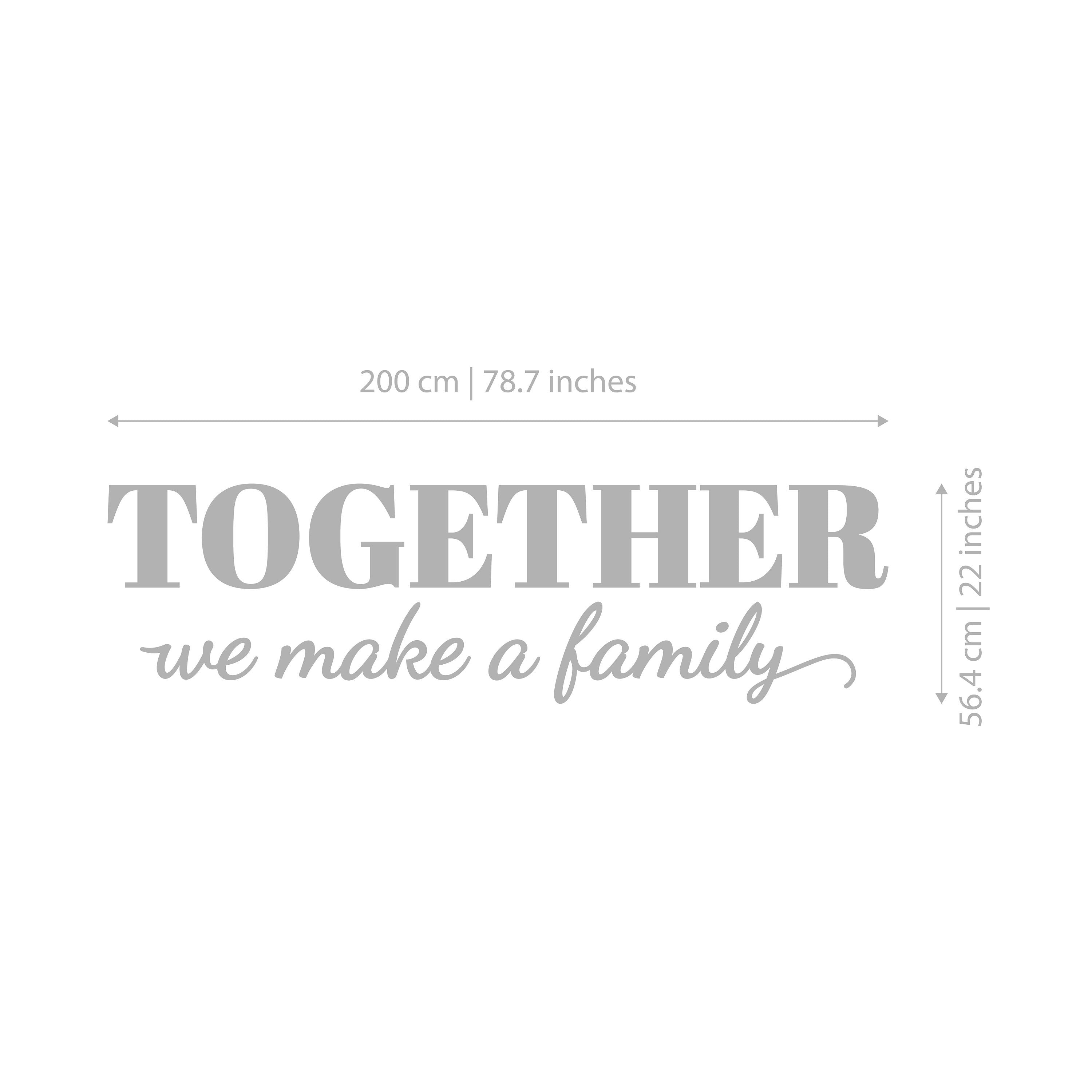 Together We Make a Family, Wall Decoration,  Family Sign, family Wall Decor, Family Wall Quote, Above Couch Sign, SKU:TWMF-3