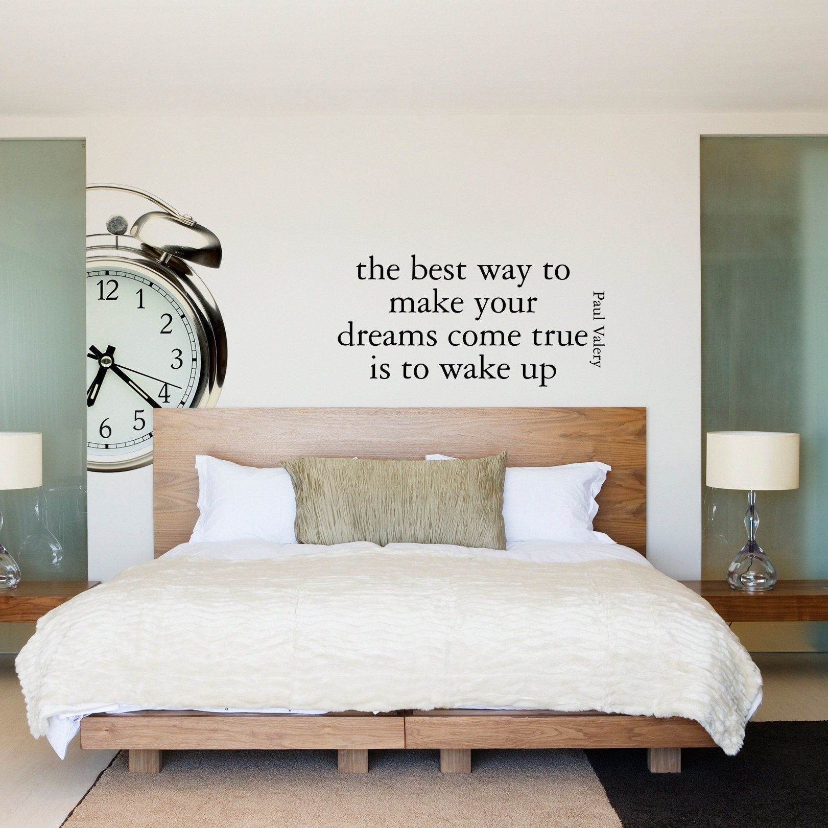 Wake Up, Paul Valery Quotes, Wall Art, Clock Decal, Decals, Stickers, Wall Decals, Wall Stickers, Wall Decor, Print Art, Print - SKU:BESTWAY-1