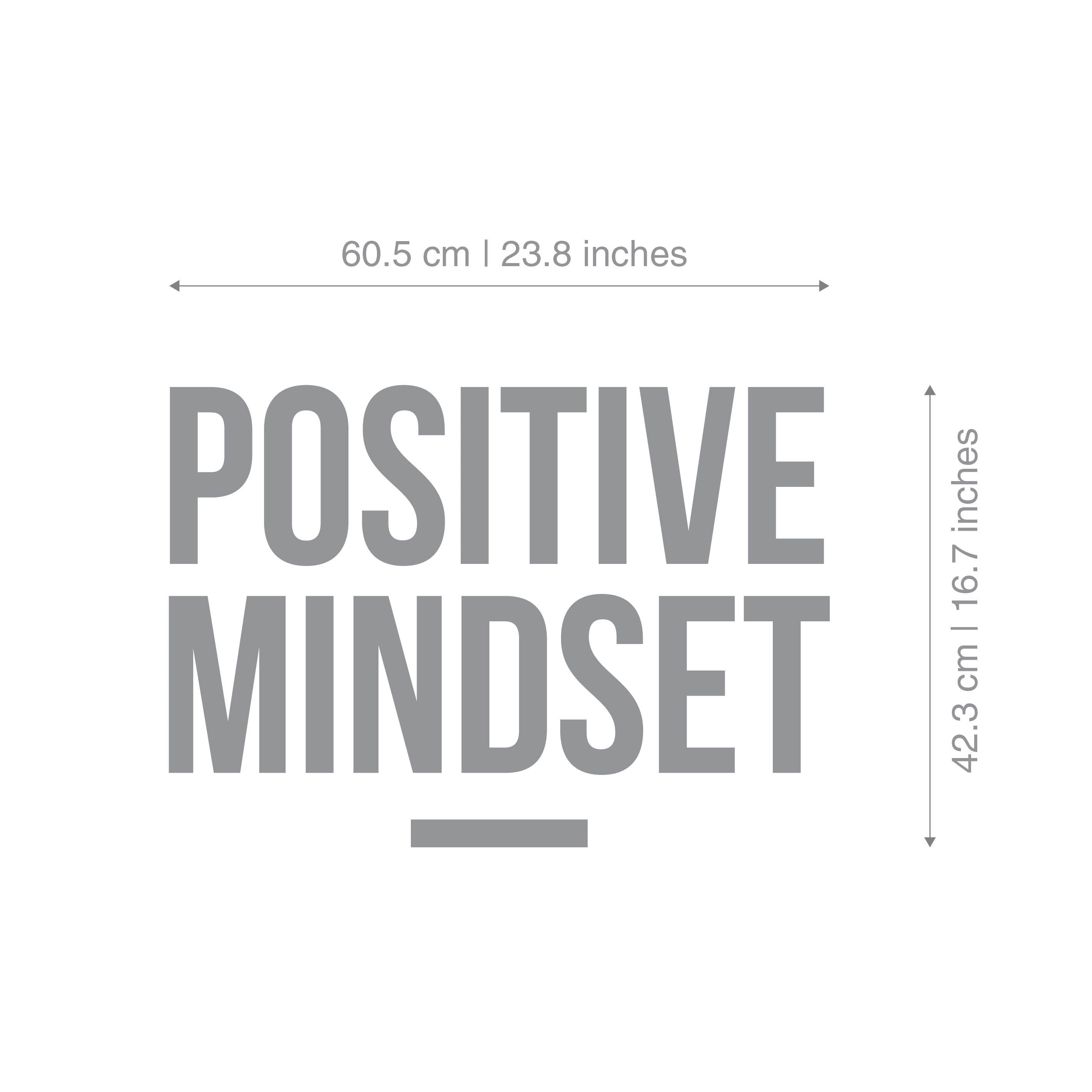 Positive Mind, 3D Quote Letters, Inspirational Wall Words, Business Office Success, Positive Vibes Wall Art, SKU:POSM-2