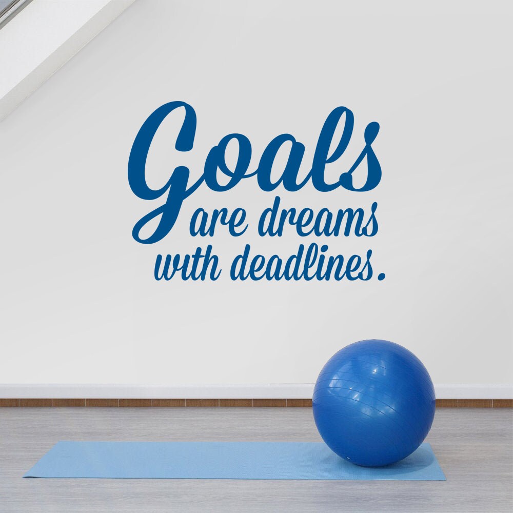 Goals, Gym, Gym Wall Decal, Gym Wall Art, Gym Decor, Gym Decals, Wall Art, Wall Decor, Wall Decals, Wall Stickers, Fitness - SKU:GOALS-1