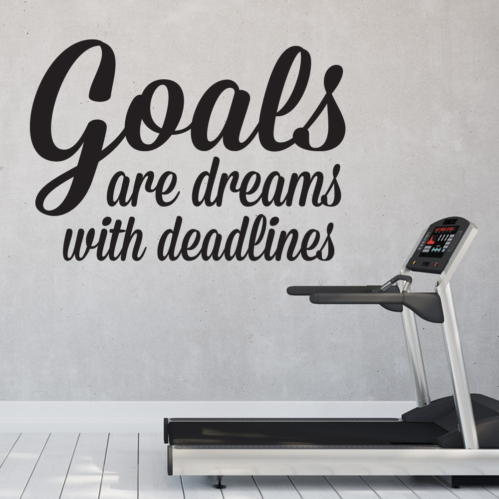 Goals, Gym, Gym Wall Decal, Gym Wall Art, Gym Decor, Gym Decals, Wall Art, Wall Decor, Wall Decals, Wall Stickers, Fitness - SKU:GOALS-0