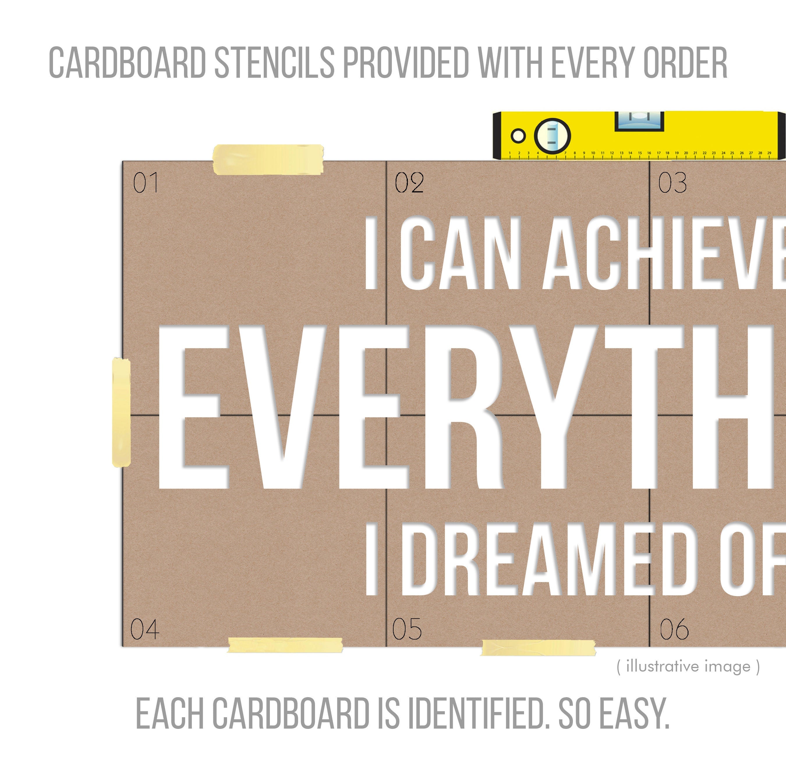 I Can Achieve Everything I Dreamed Of, 3D Quote Letters, Quote Wall Sign, Workout, Health Wall Art, Motivational, SKU:AREV-3