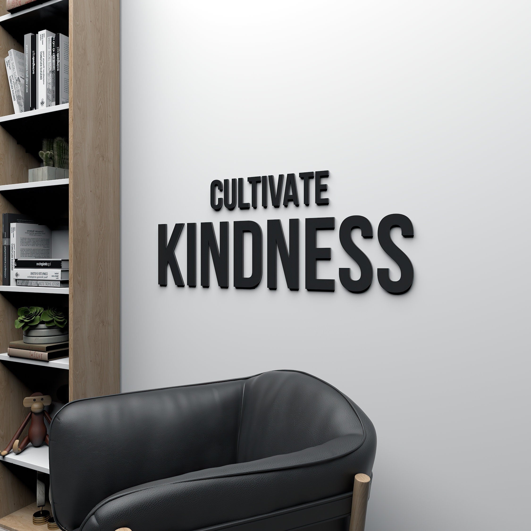 Cultivate Kindness, 3D Quote Letters, Inspiring Wall Quote, Success Team Work Wall, Positive Vibes Wall Art, SKU:CUKI-1