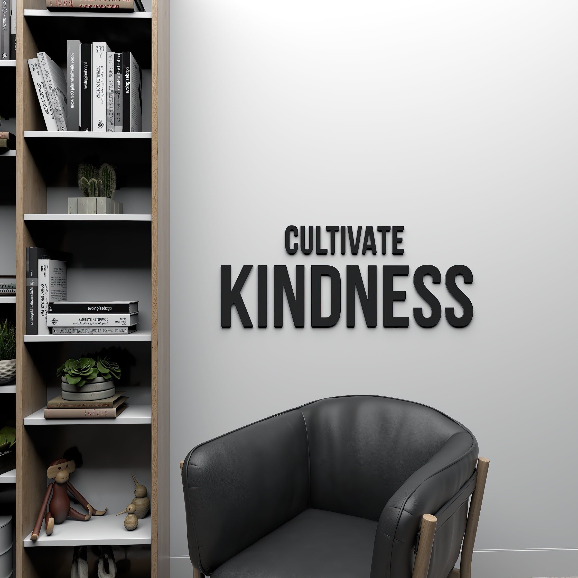 Cultivate Kindness, 3D Quote Letters, Inspiring Wall Quote, Success Team Work Wall, Positive Vibes Wall Art, SKU:CUKI-0