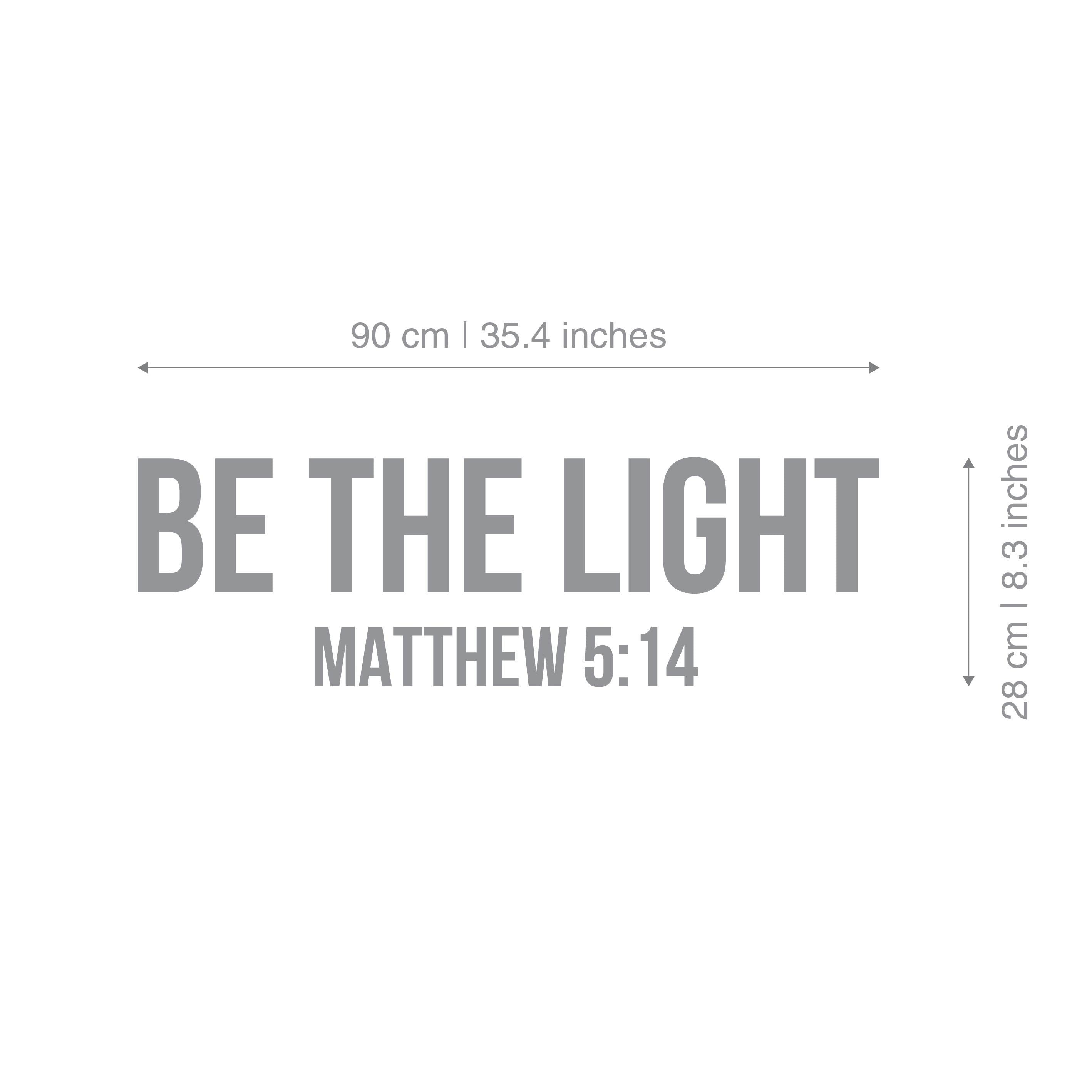 Be the light, Matthew 5.14, Religious Wall Sign, 3D letters, Christian Wall Words, Christian Wall Decor, Bible Verse Wall Art, SKU:BTLI-2