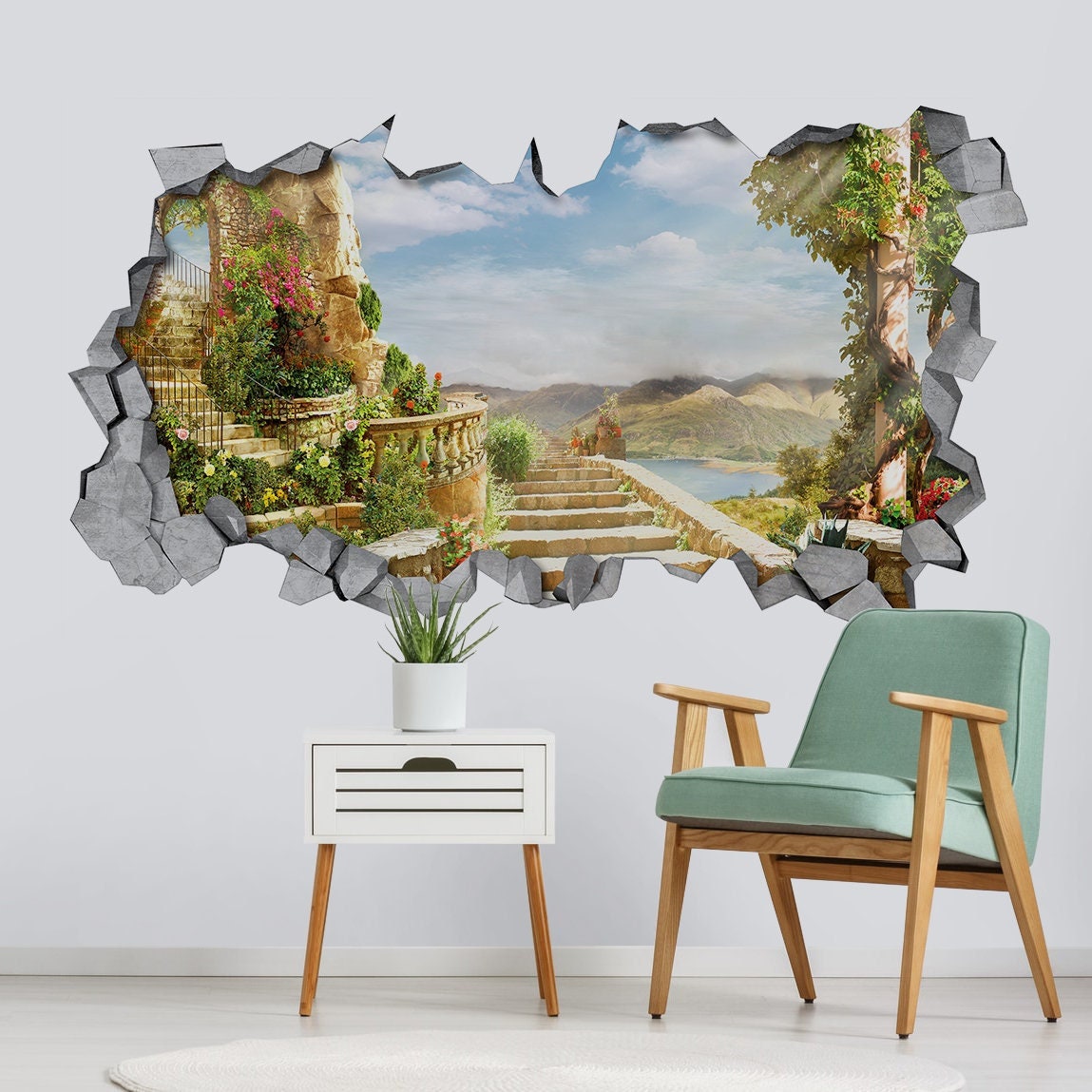 Mystical - Wall Sticker - 3d wall art - Wall Decal - 3d Wallpaper - 3d wall decals - 3d printed - 3d art - Kids - Bedroom - SKU: MYST3DW-0