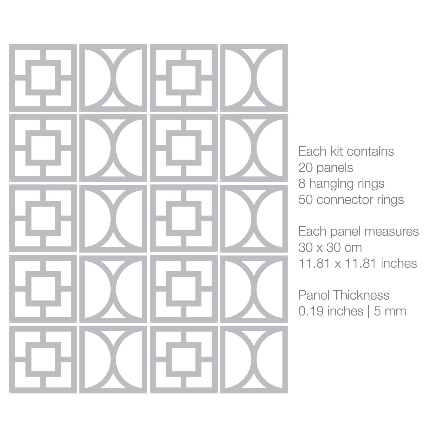 Room Separator Divider, Modular Wall Panels Screen, Room Divider, Set Divider Panels, Hanging Panels, SKU:MO50-46-2