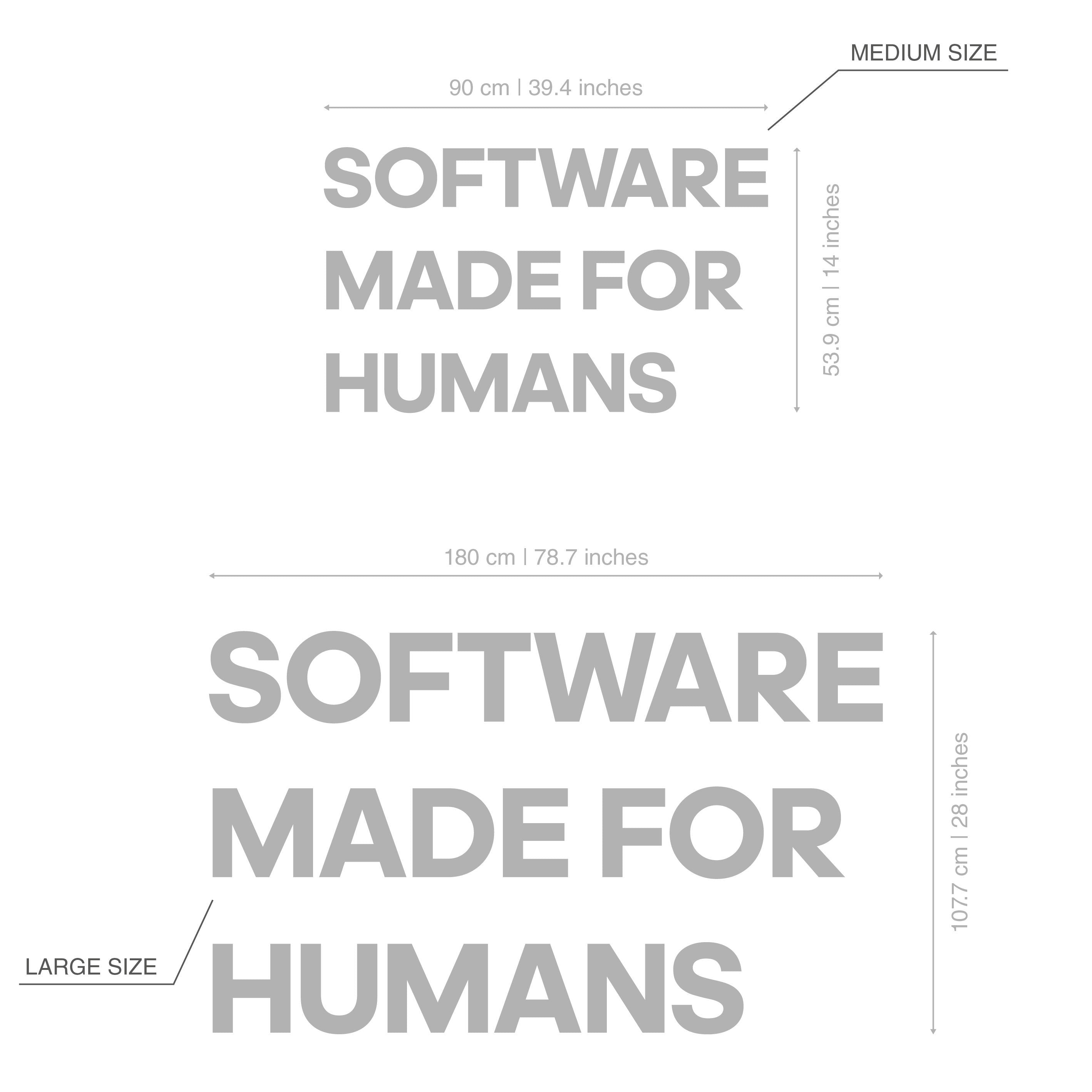 Software Made for Humans, Software Wall Art, Motivational Office Decor, Computer Engineer, Team Building, SKU:SOFT-2