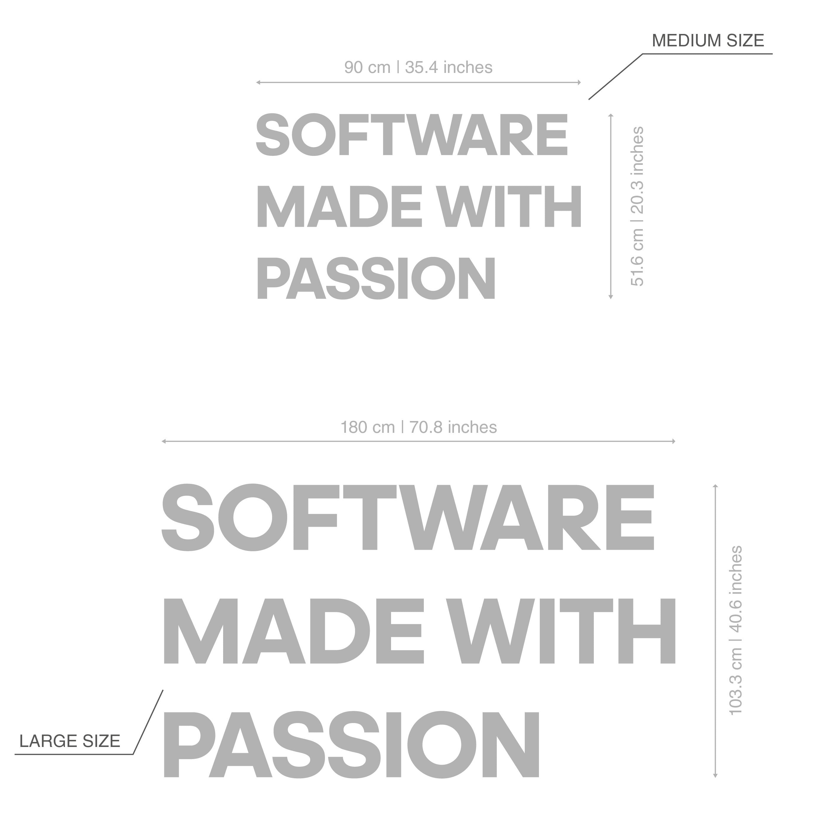 Software Made With Passion, Software Wall Art, Motivational Office Decor, Computer Engineer, SKU:SOPS-1