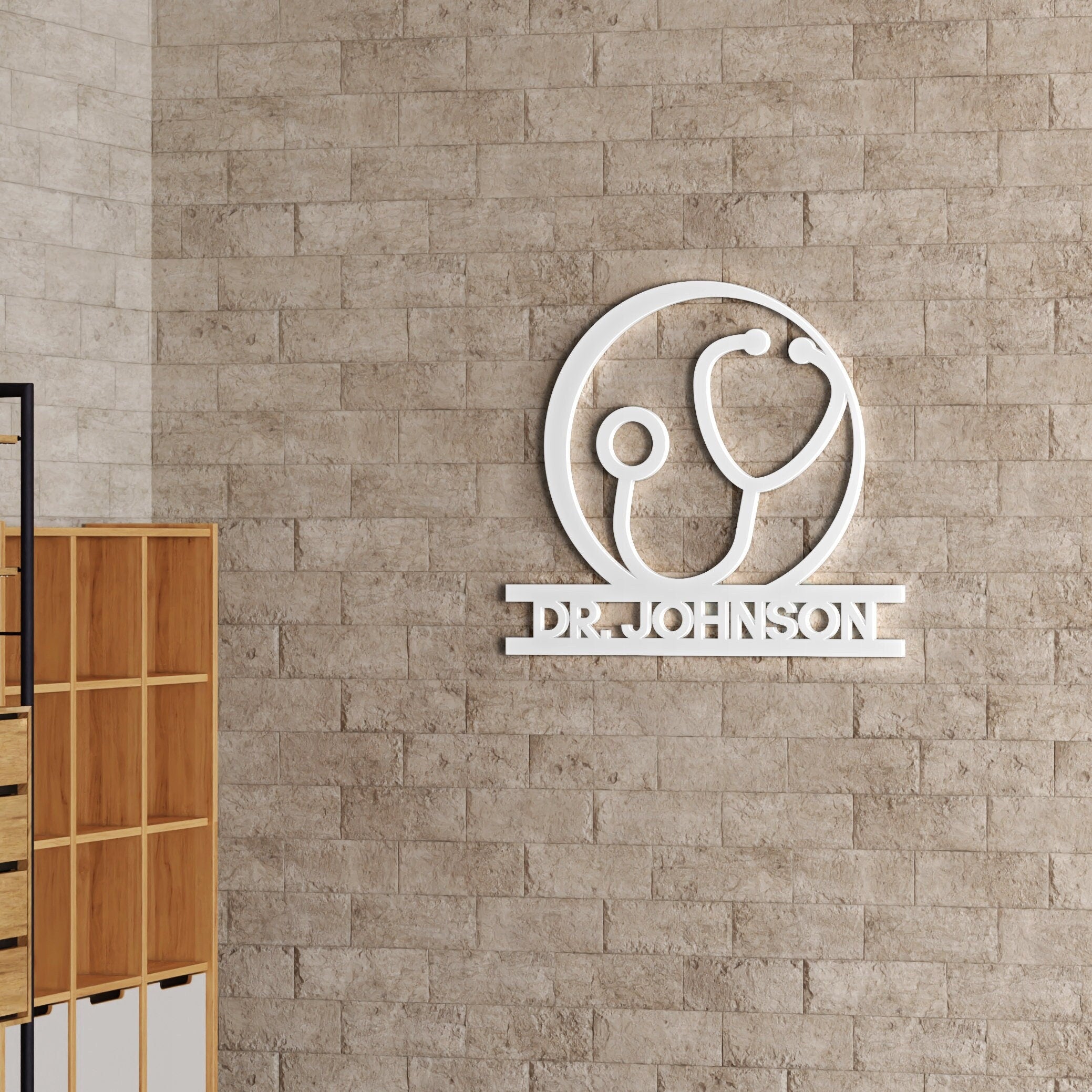 Custom Clinic Medical Wall Decor, Reception Desk Logo, 3D Business Sign, Doctors Office, SKU:CLNC2-0