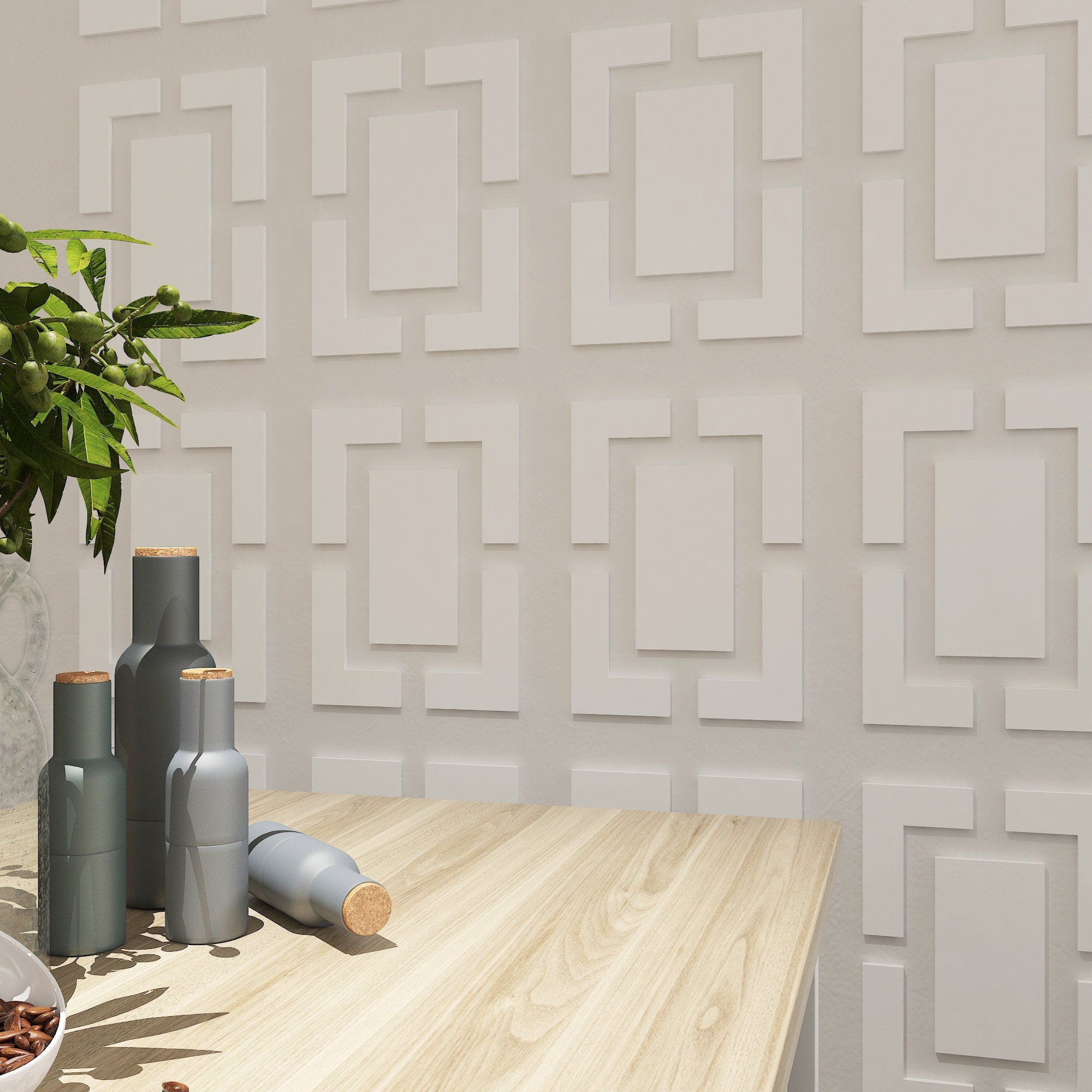 Mid Century Wall Paneling, 3D Accent Wall, Decorative Wall Panels, Panele 3D, SKU:MDCP-0